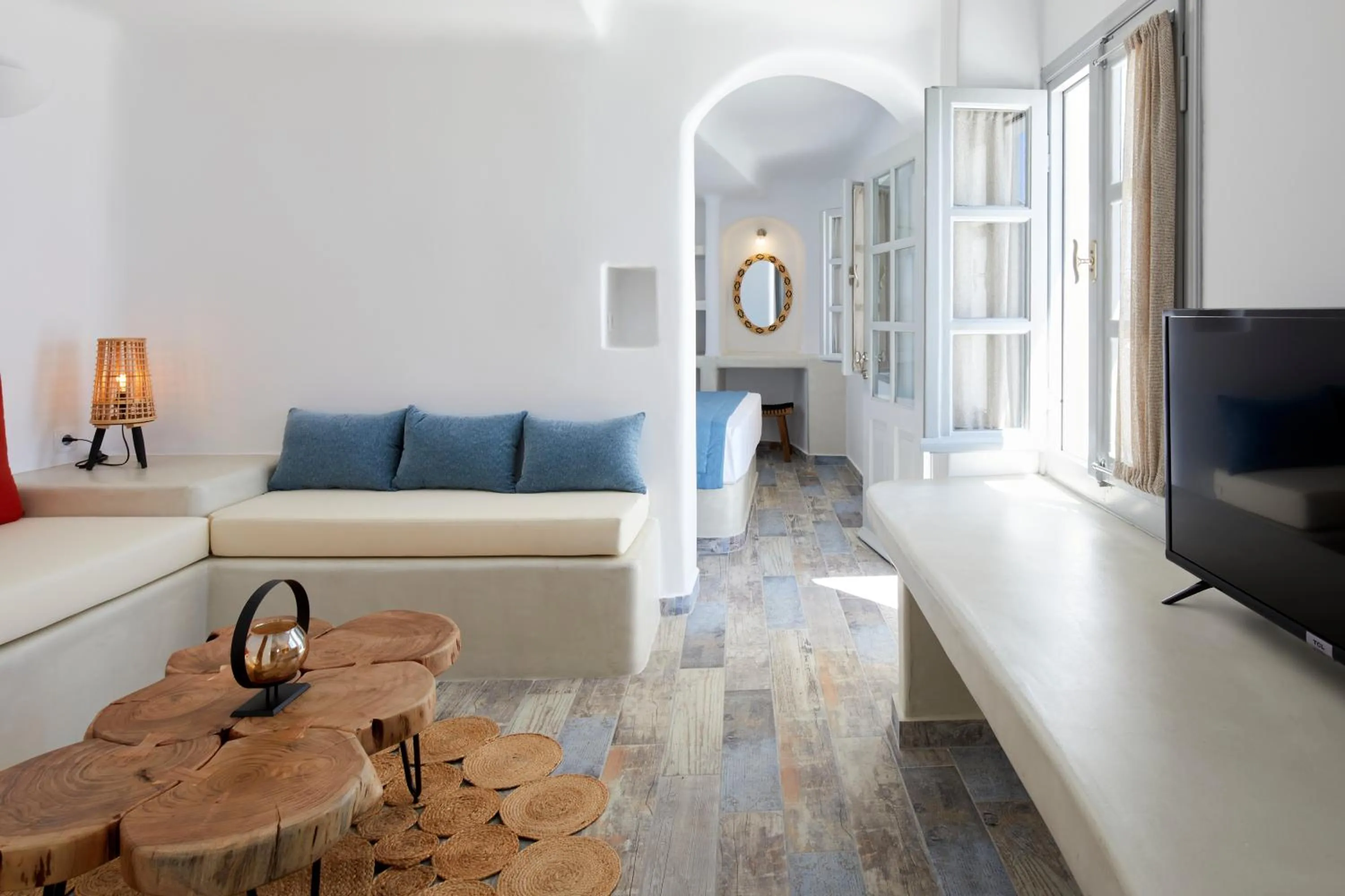 Living room in El Verano Suites