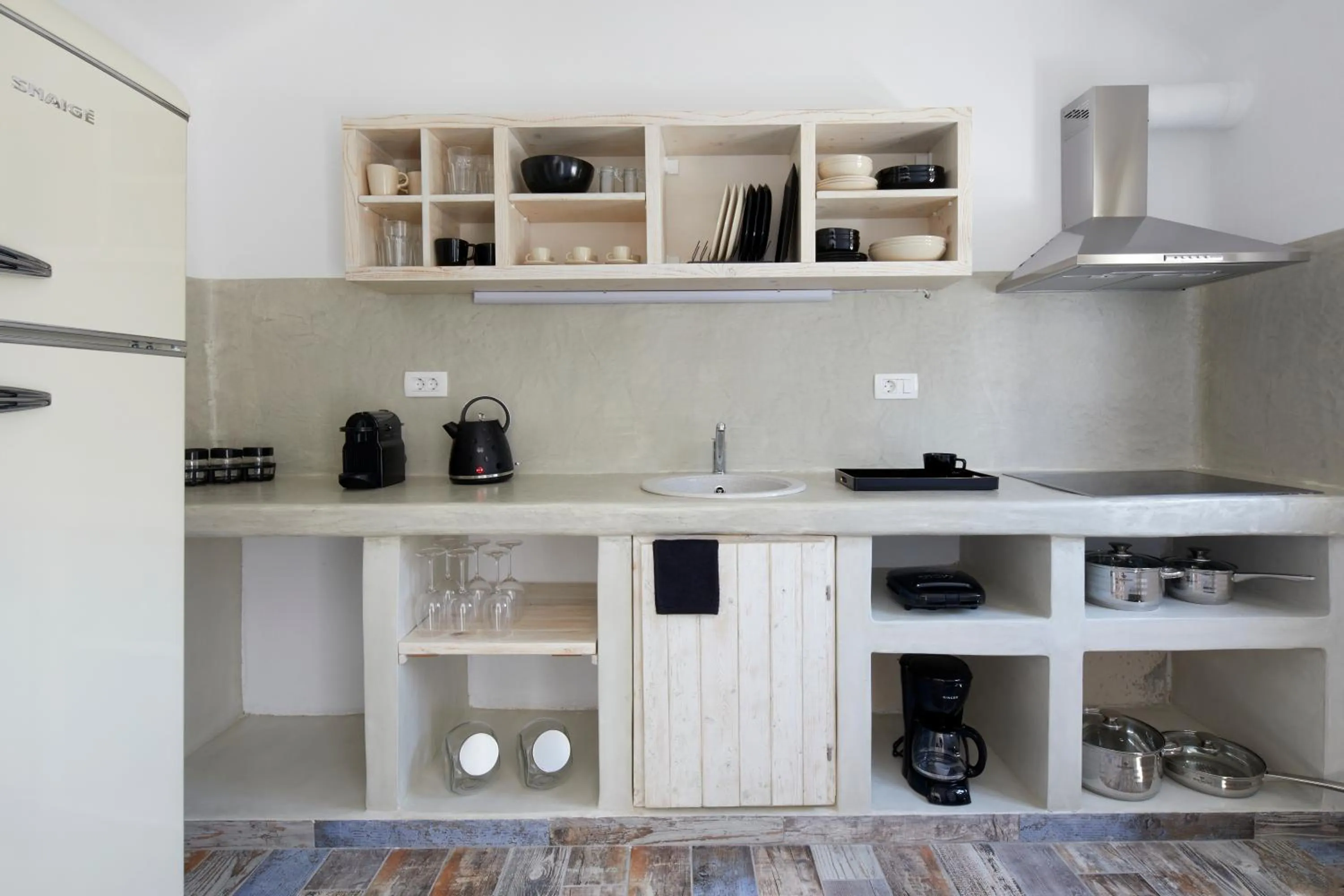 kitchen in El Verano Suites