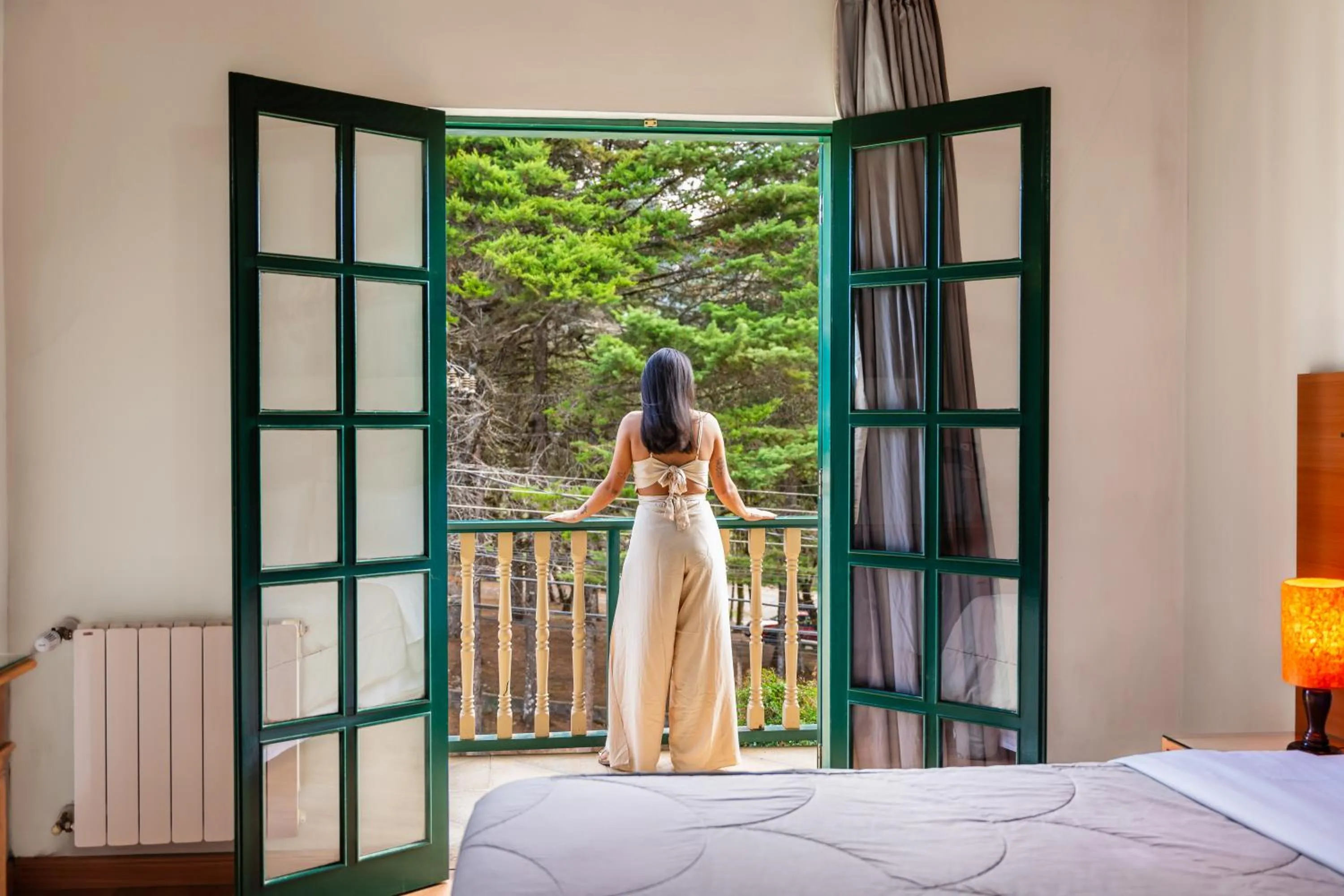 Balcony/Terrace, Bed in Castelo Piazzale by Concavus
