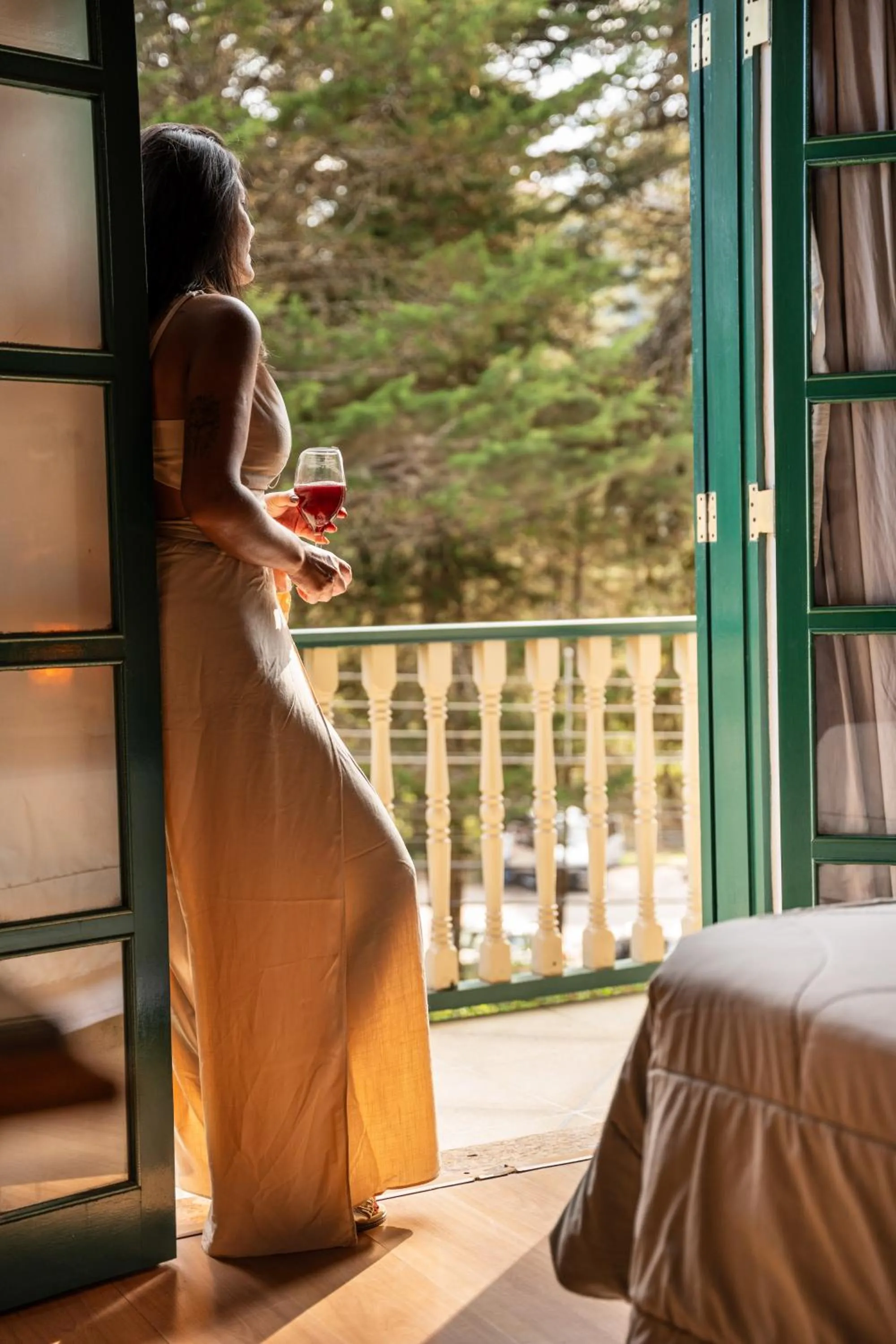 Balcony/Terrace, Bed in Castelo Piazzale by Concavus
