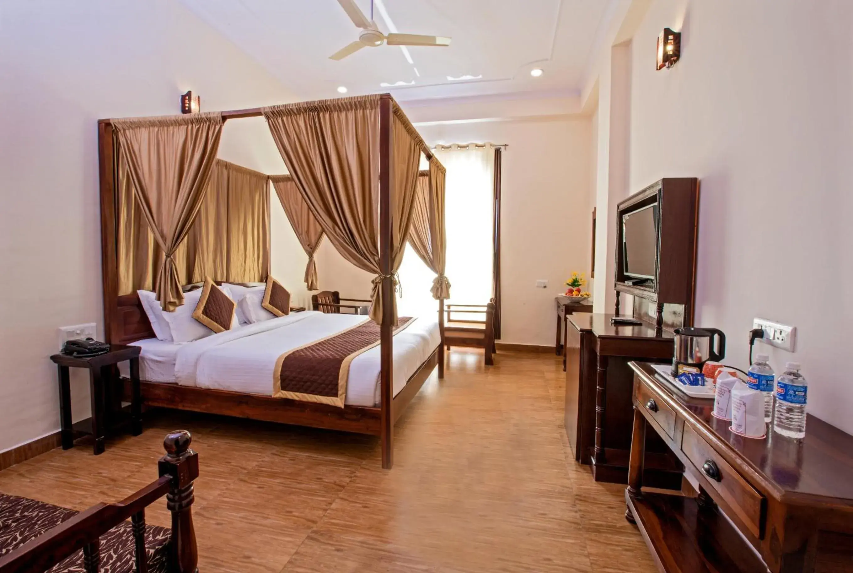 Bed in Ranthambhore National Resort Bed in Ranthambhore National Resort