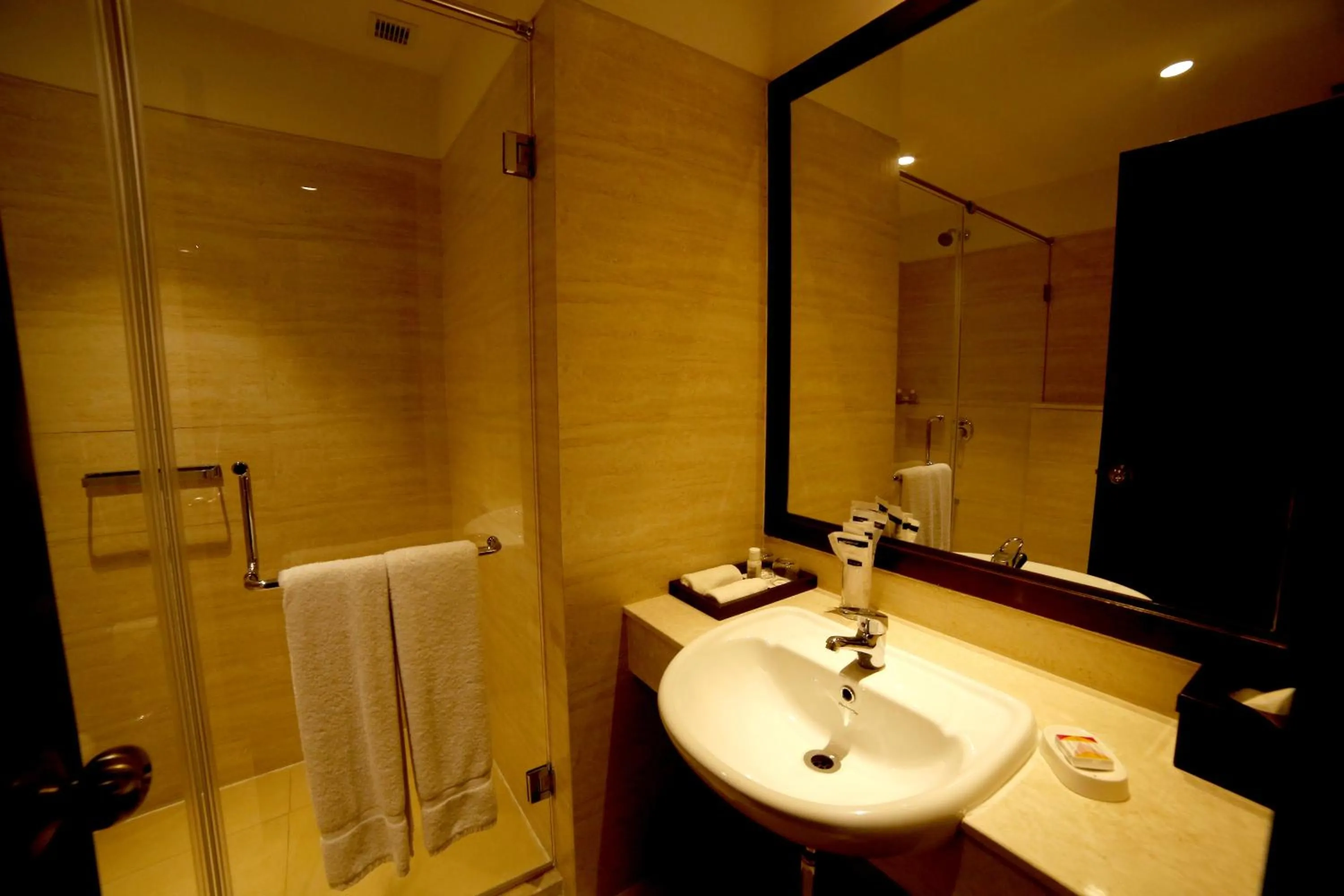 Bathroom in The Lalit Traveller- Airport hotel