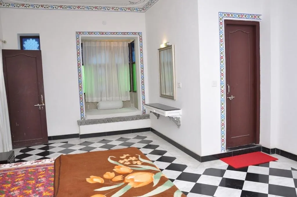 Off site, Bed in Hotel Gangaur Palace