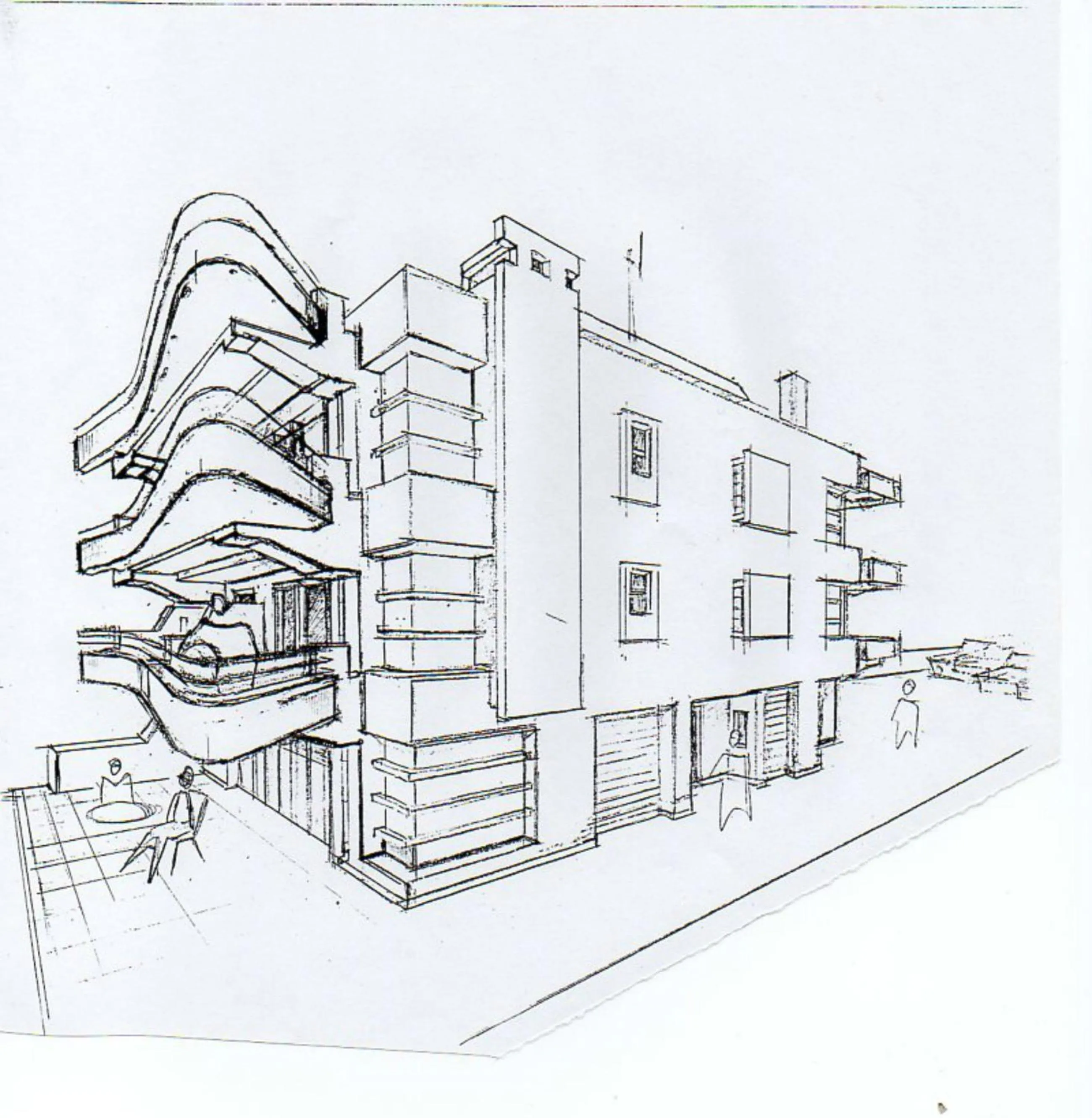 Facade/entrance in Isla Studios