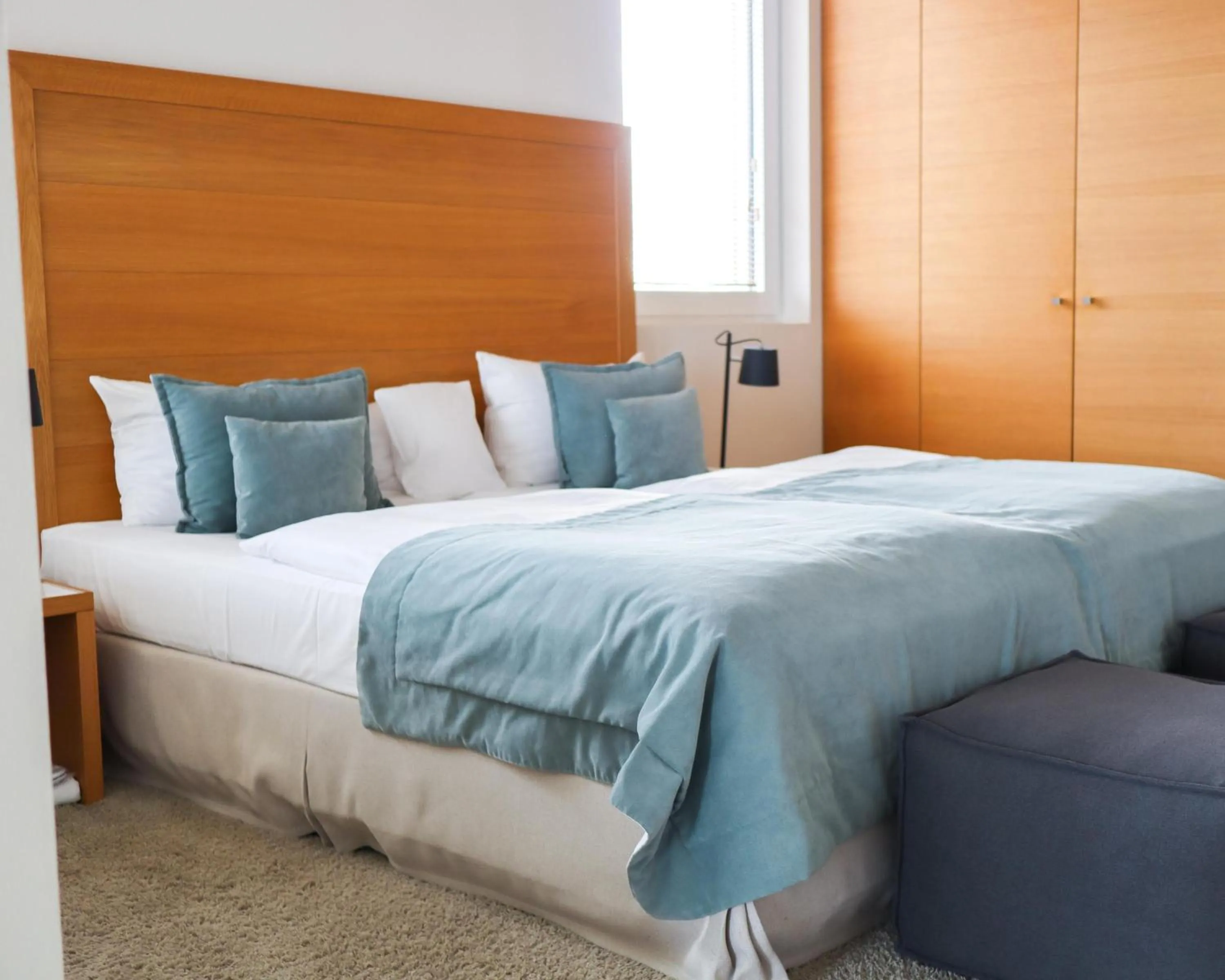 Bed in SeeHuus Lifestyle Hotel