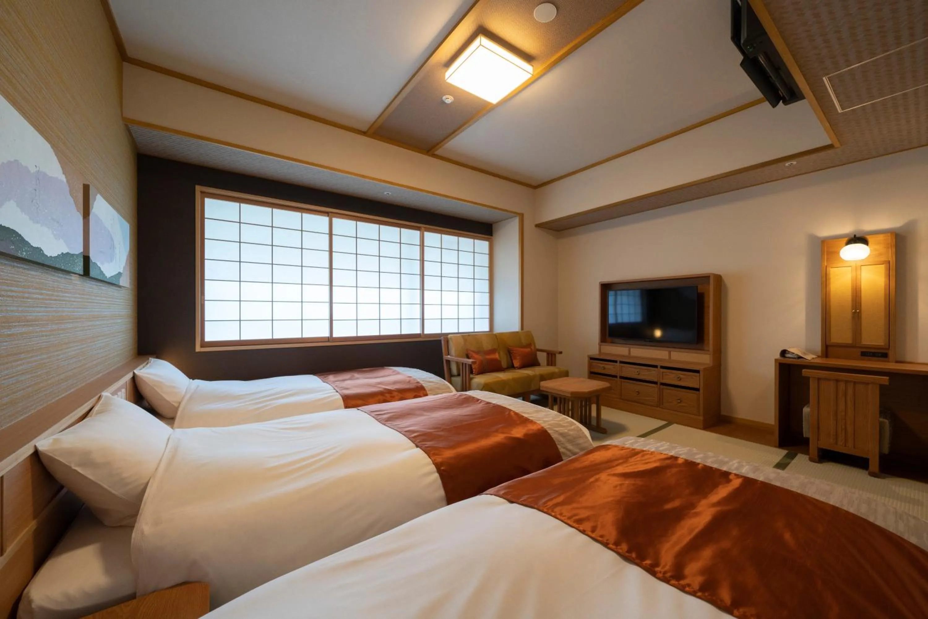 Bed in Kyoto Umekoji Kadensho