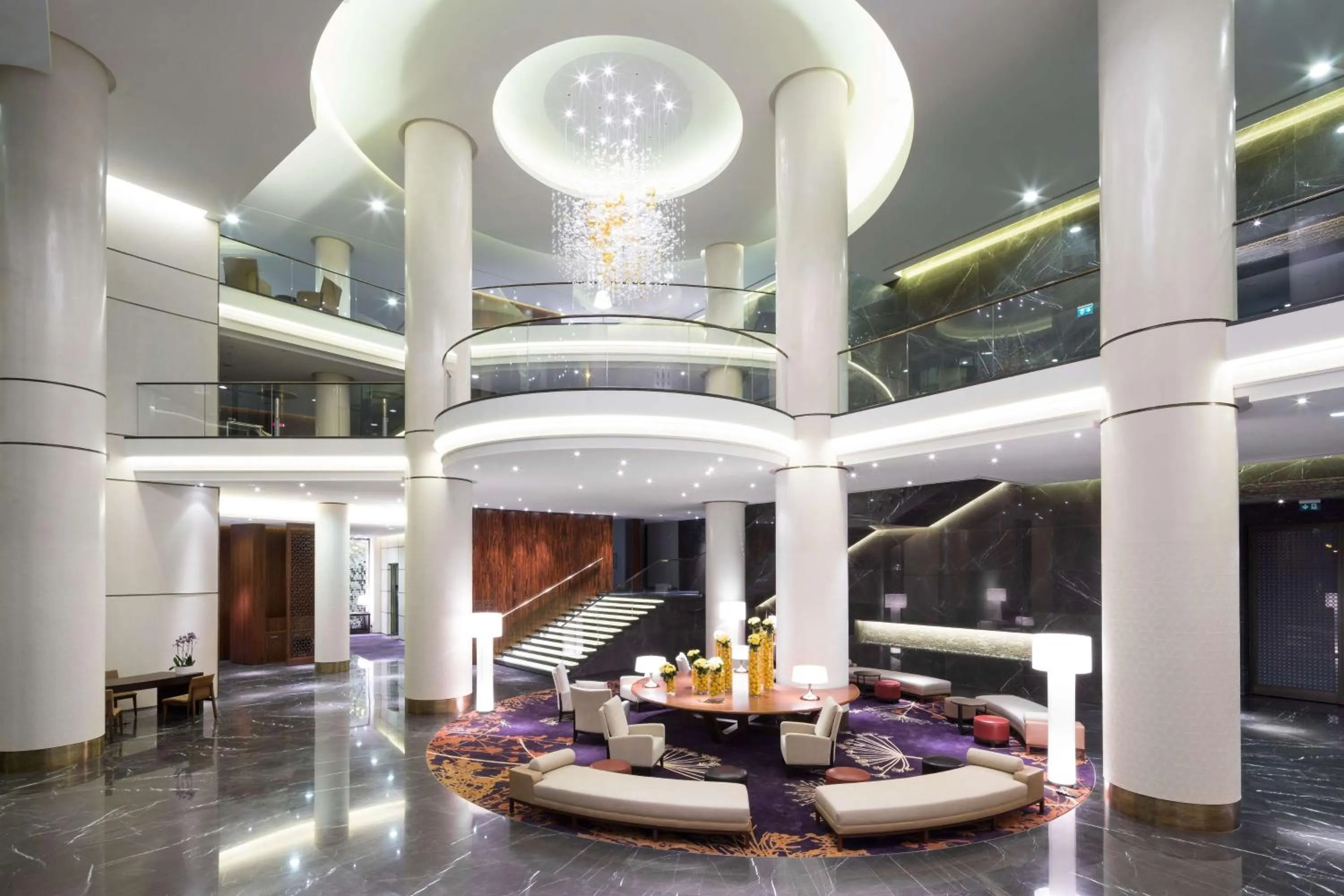 Lobby or reception in Hilton Kyiv