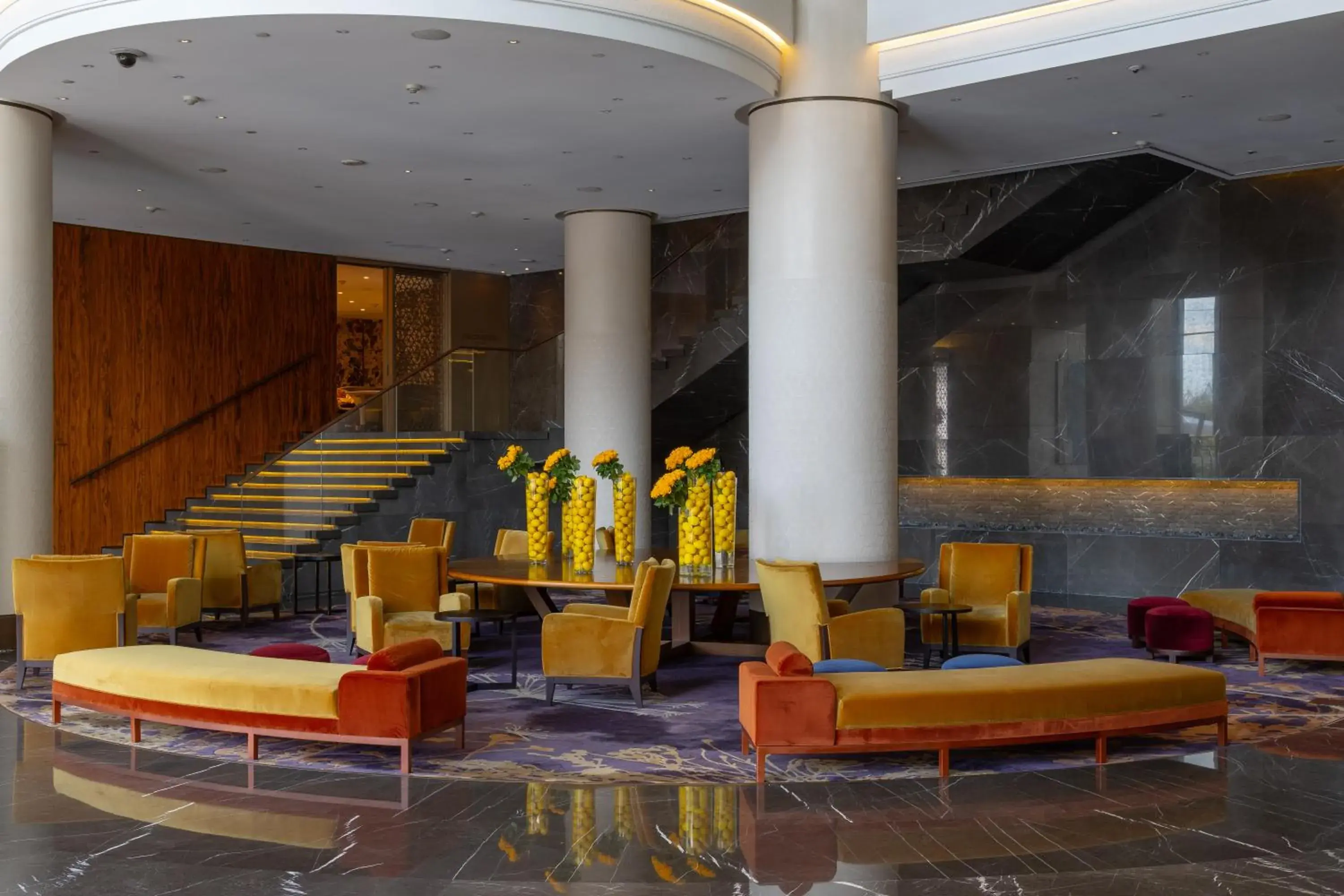 Lobby or reception in Hilton Kyiv Lobby or reception in Hilton Kyiv