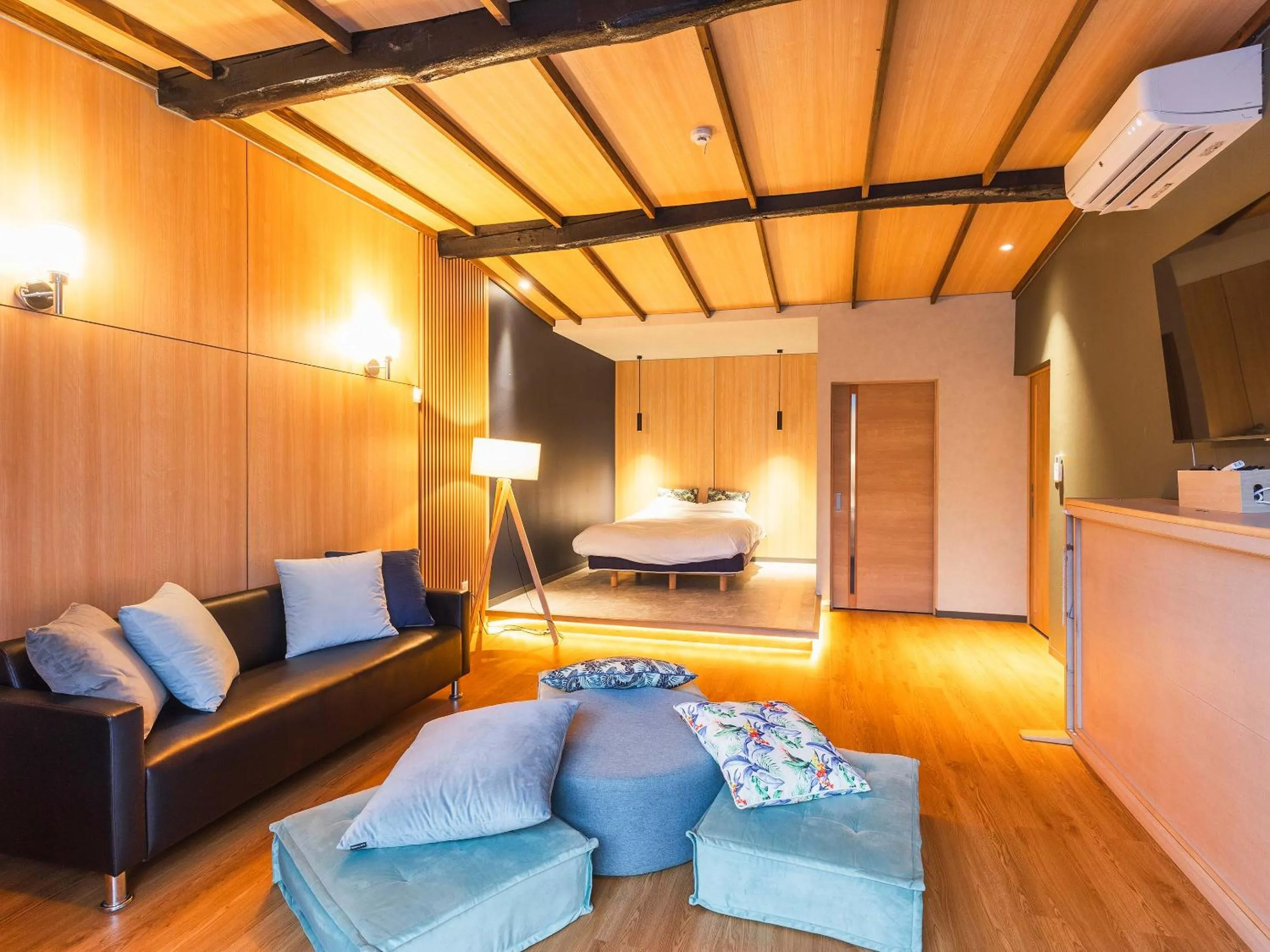 Living room, Bed in SPRINGS VILLAGE 足柄 丹沢温泉リゾート＆グランピング