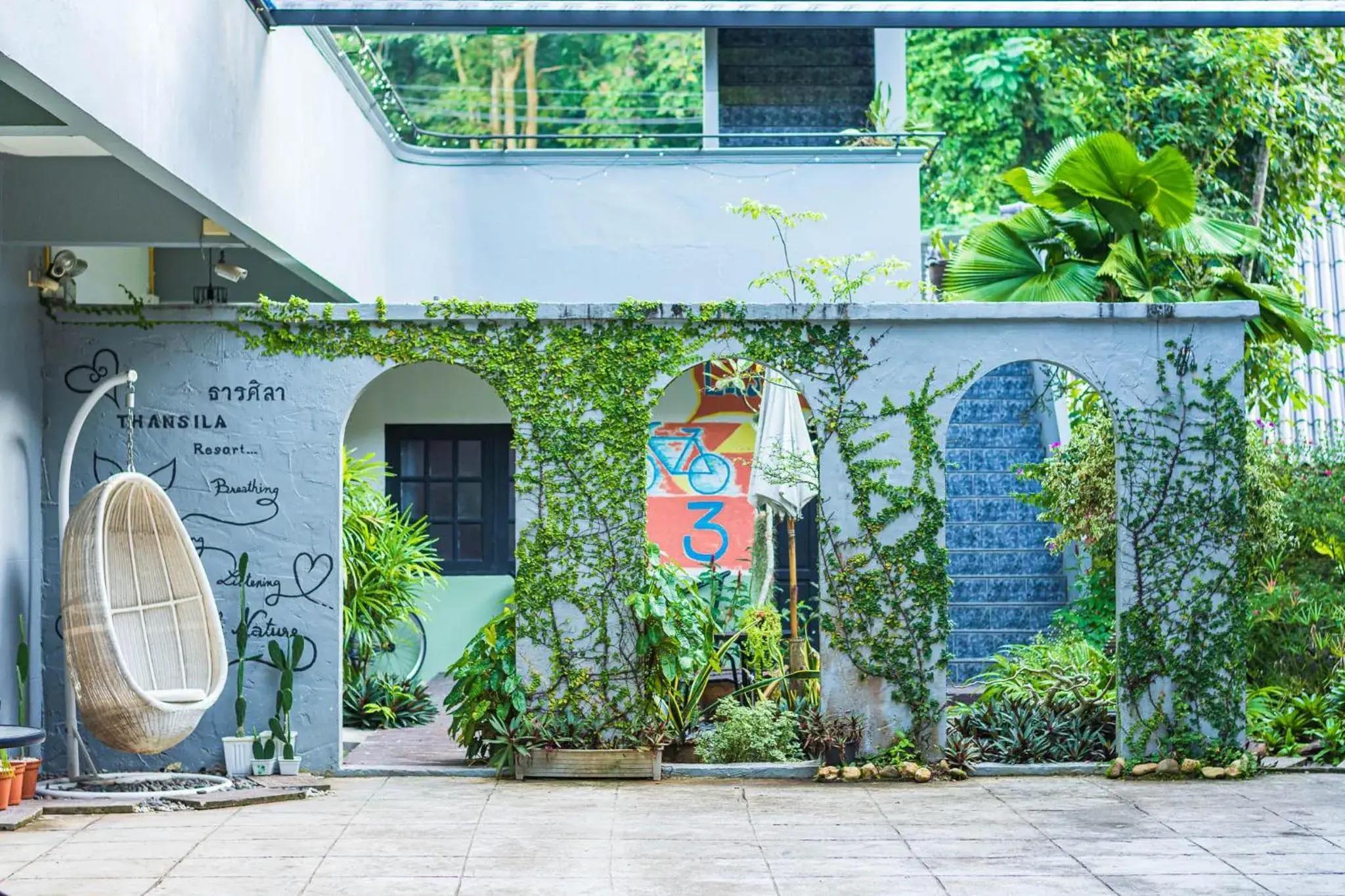 Garden view in THANSILA Resort Garden view in THANSILA Resort