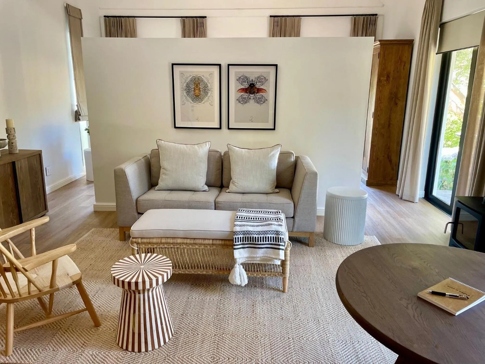 Living room in Mountain Cottages at Haskell Vineyard