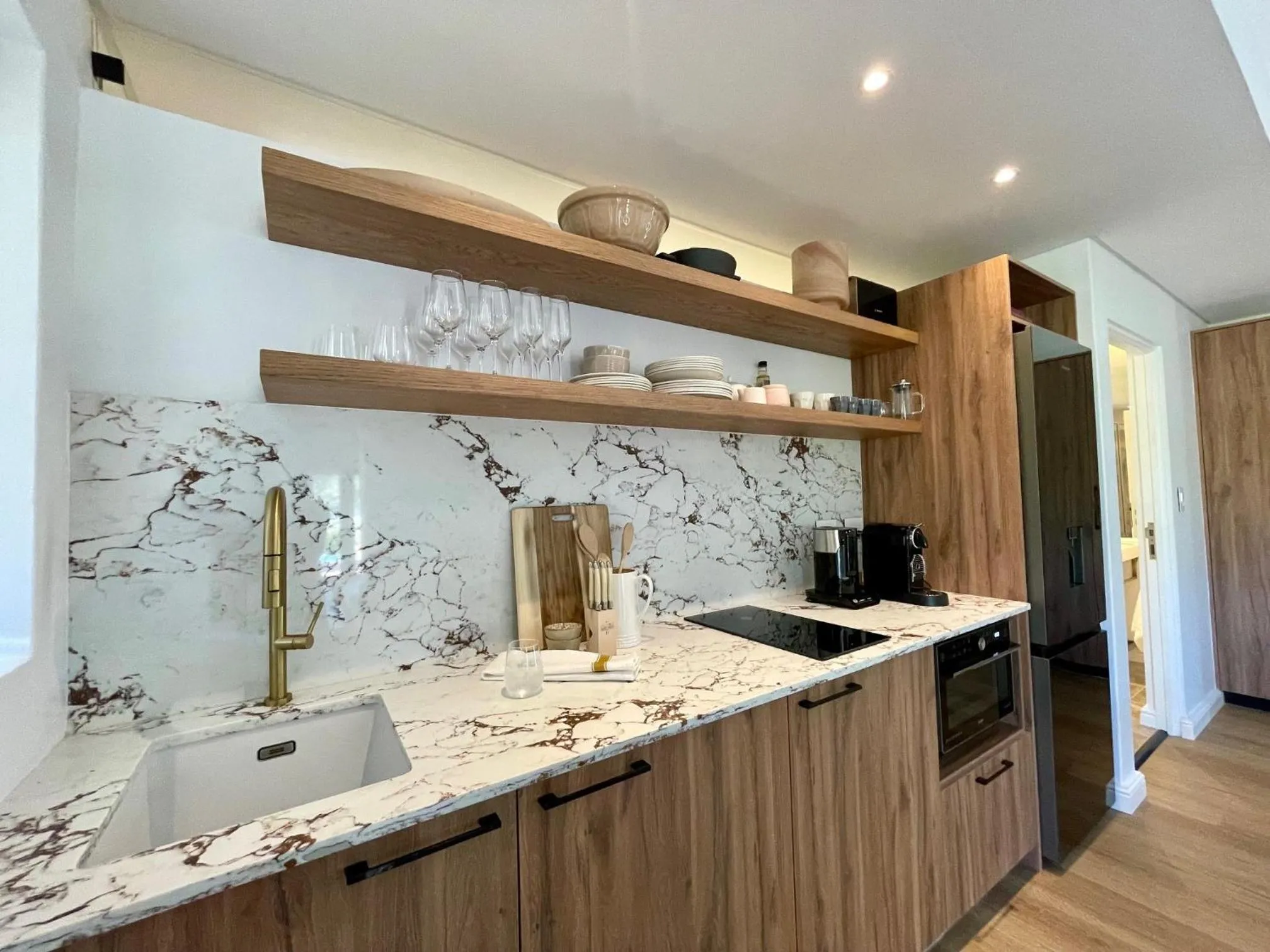 Kitchen or kitchenette in Mountain Cottages at Haskell Vineyard
