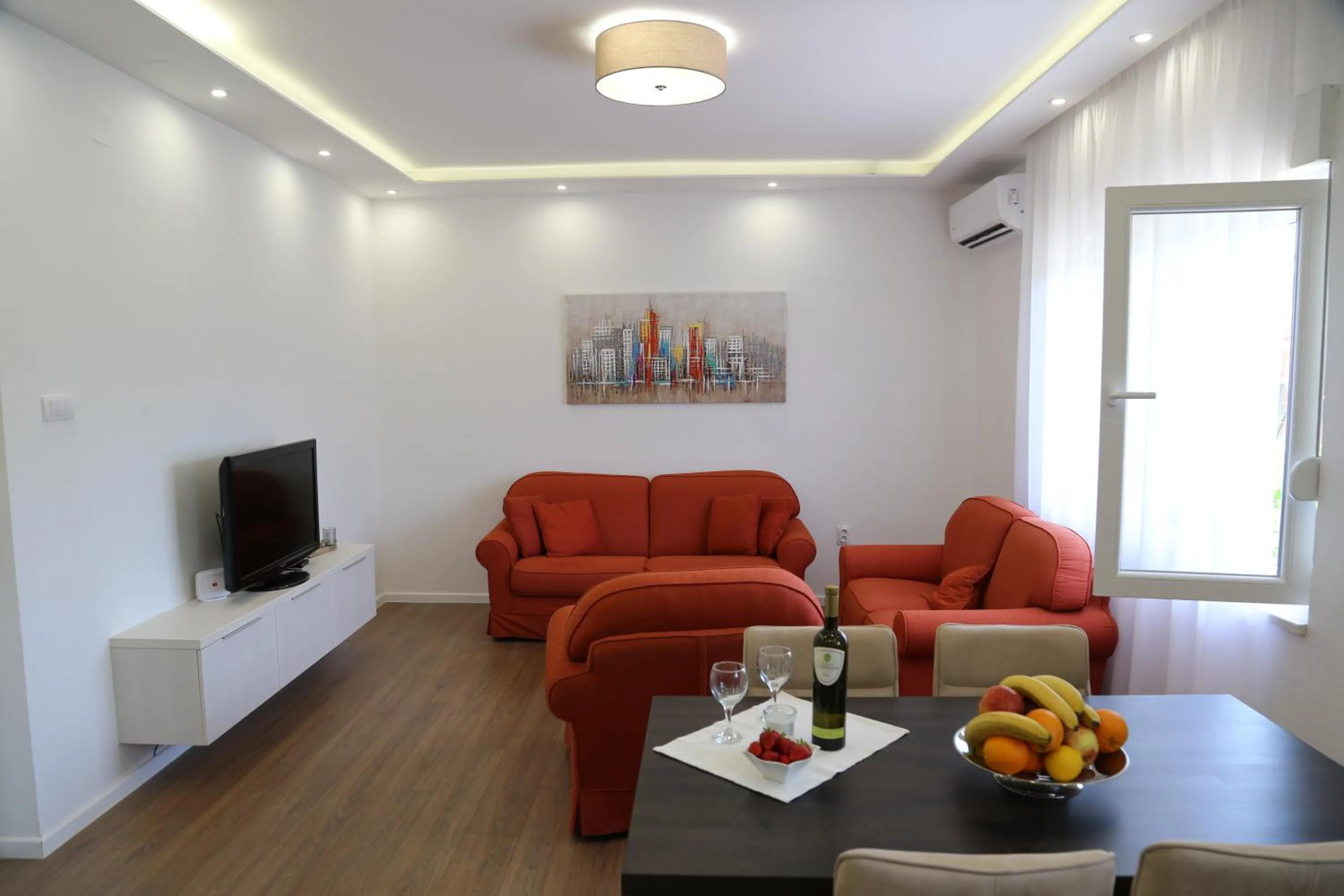Living room in Garden House Apartment