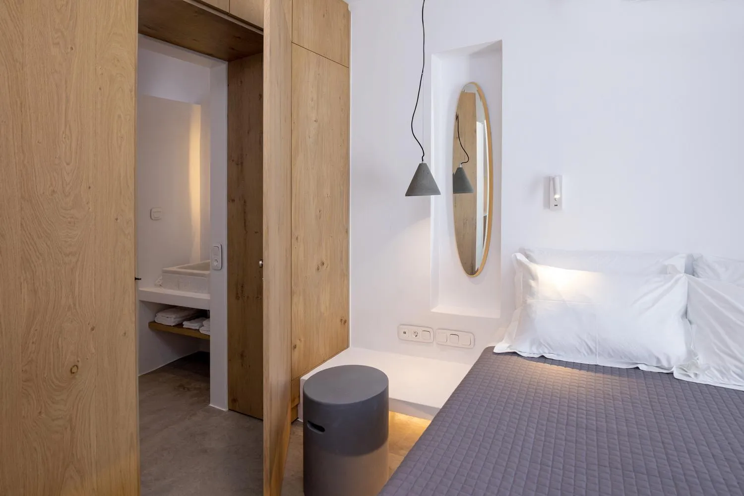 Bedroom, Bed in White Holidays Project