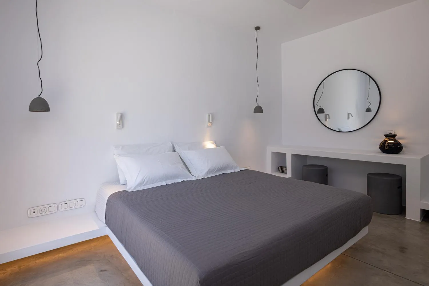 Bedroom, Bed in White Holidays Project