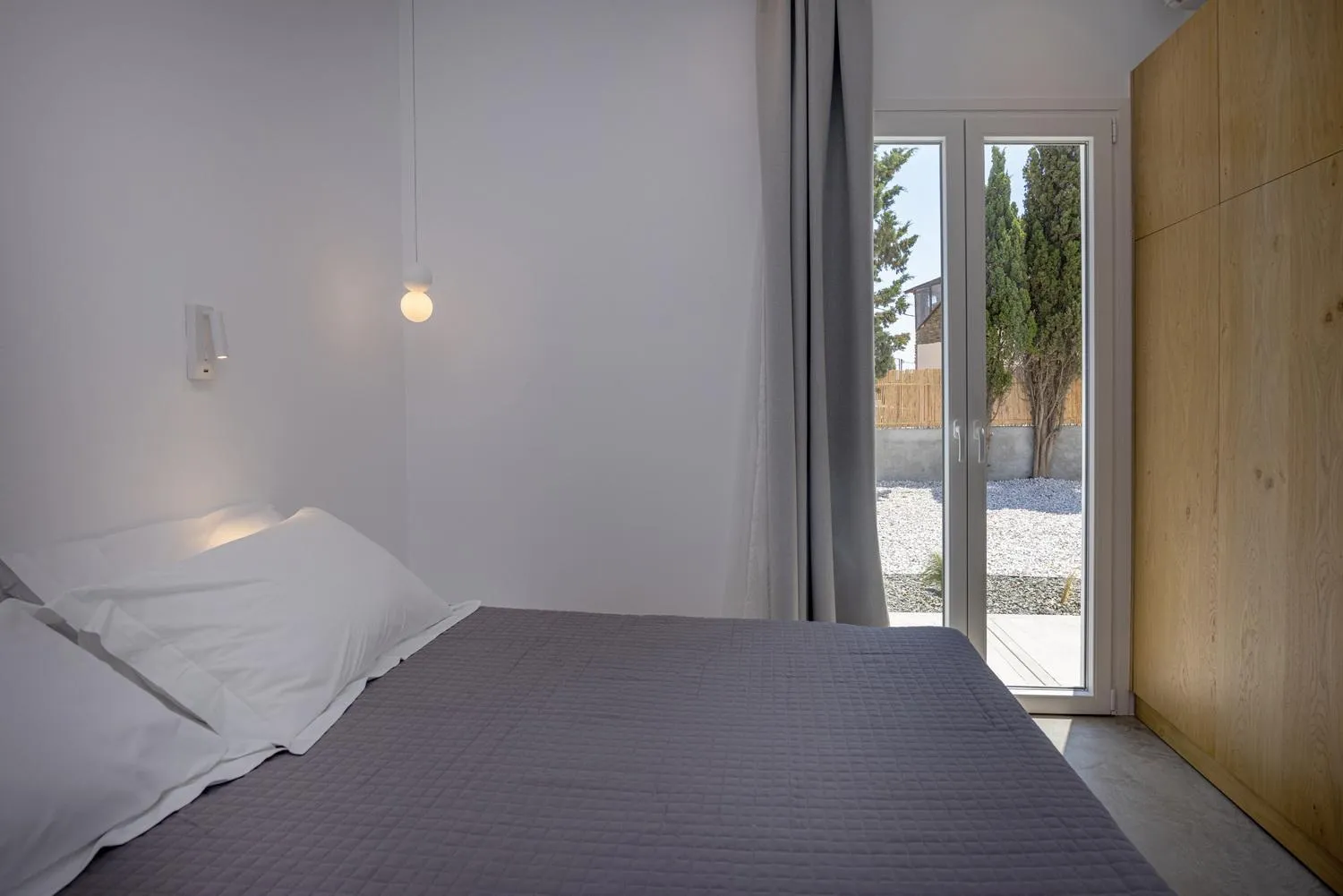 Bedroom, Bed in White Holidays Project