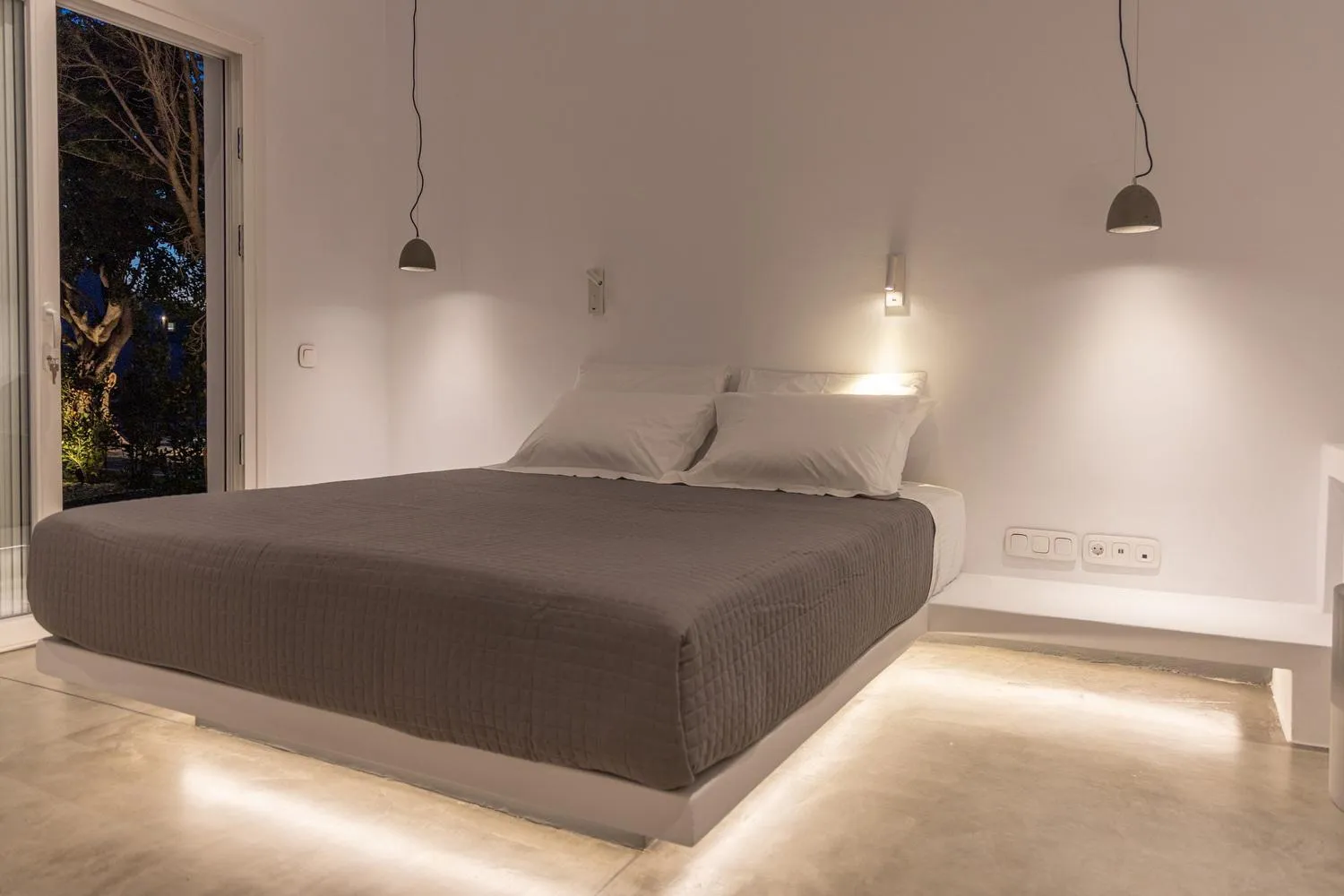 Bedroom, Bed in White Holidays Project