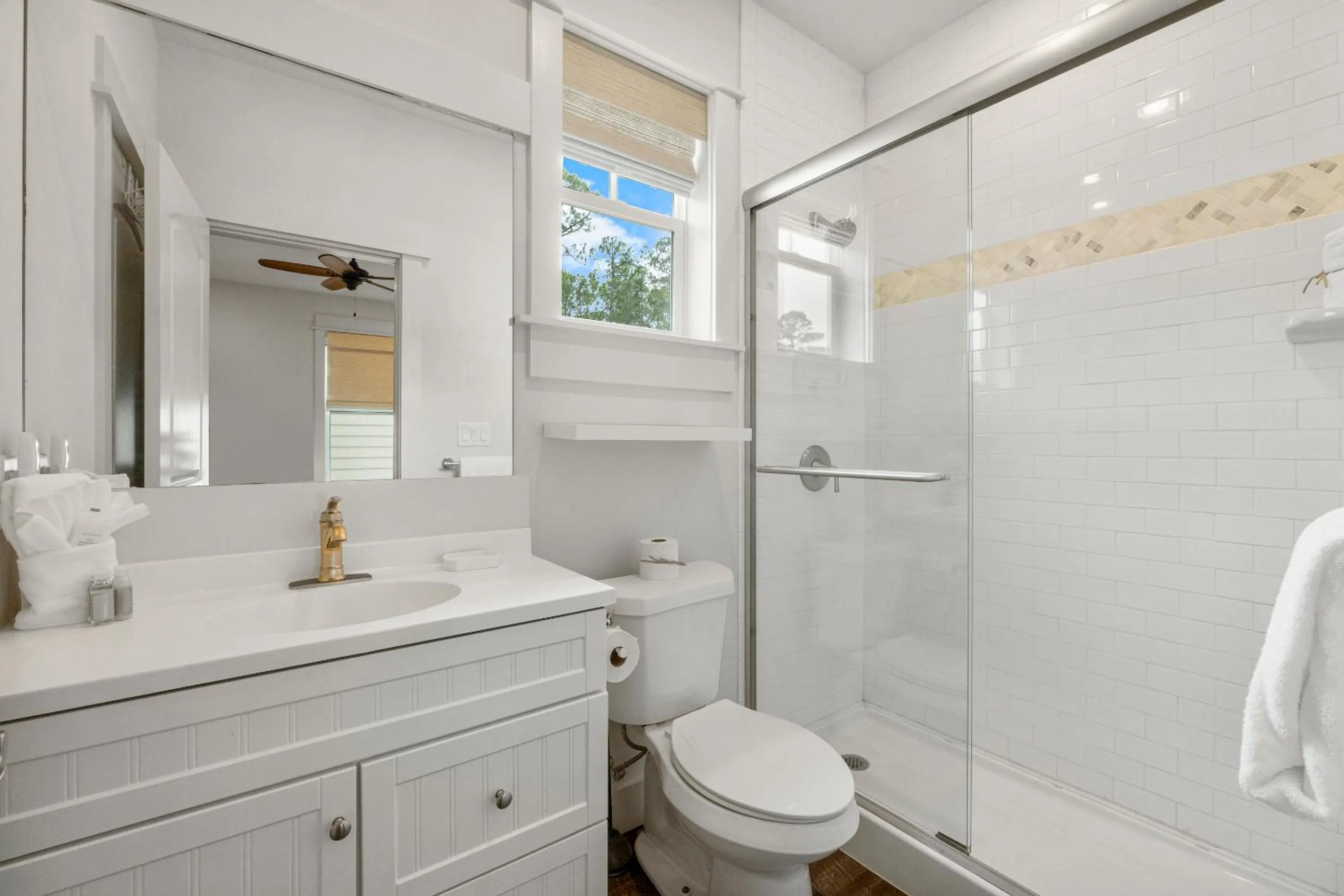 Shower in 30A Beach House - Summerwind at TreeTop by Panhandle Getaways