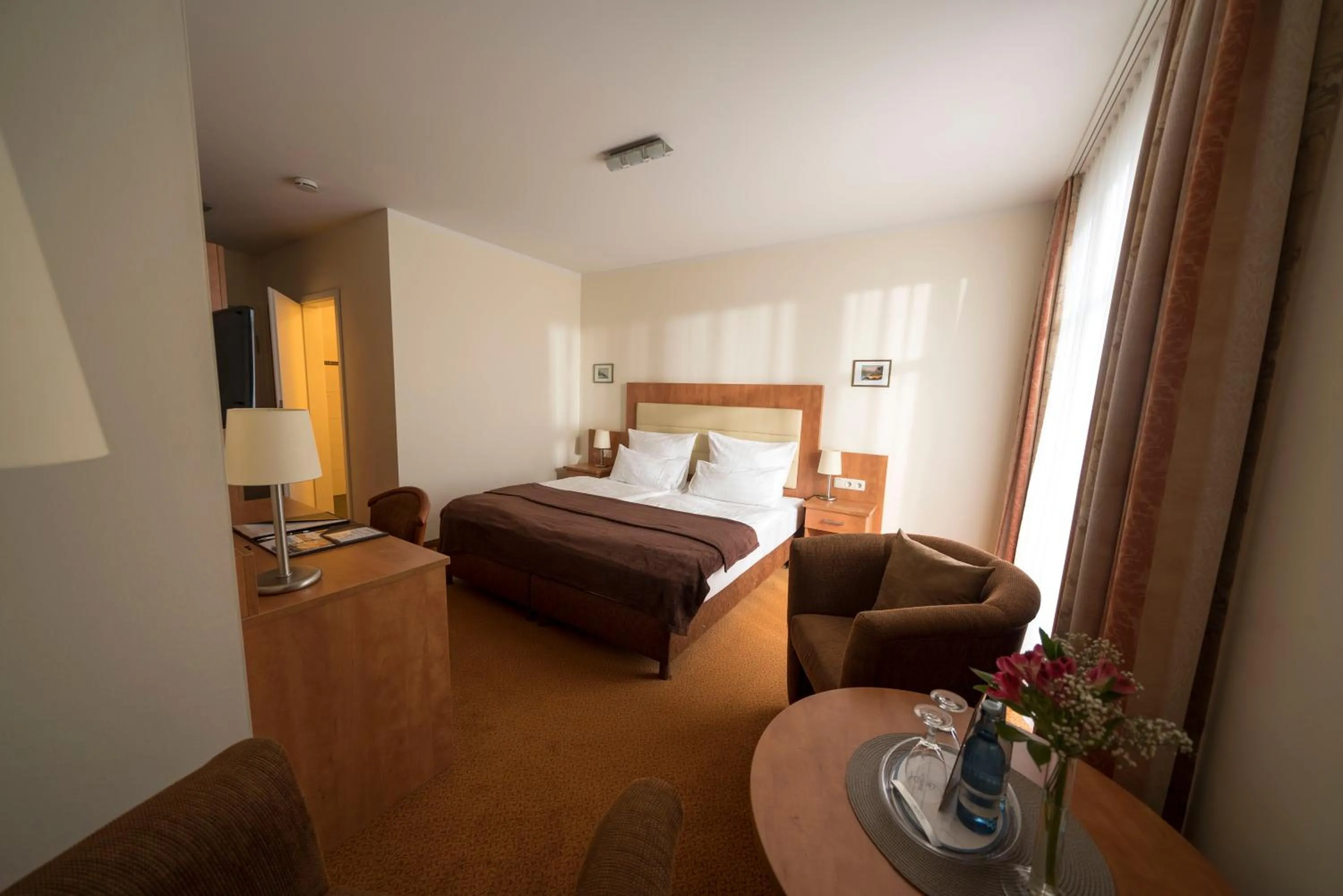 Photo of the whole room, Bed in Hotel & Café Strandeck