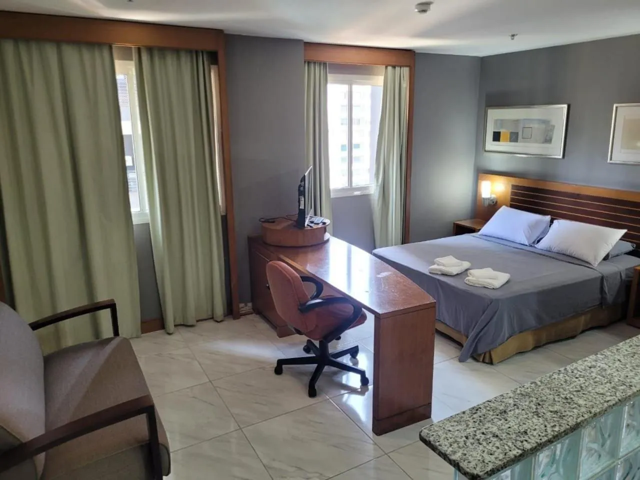 Bed in Elegant Flat Paulista Alameda Campinas Garagem , Pool, Ar Cod,