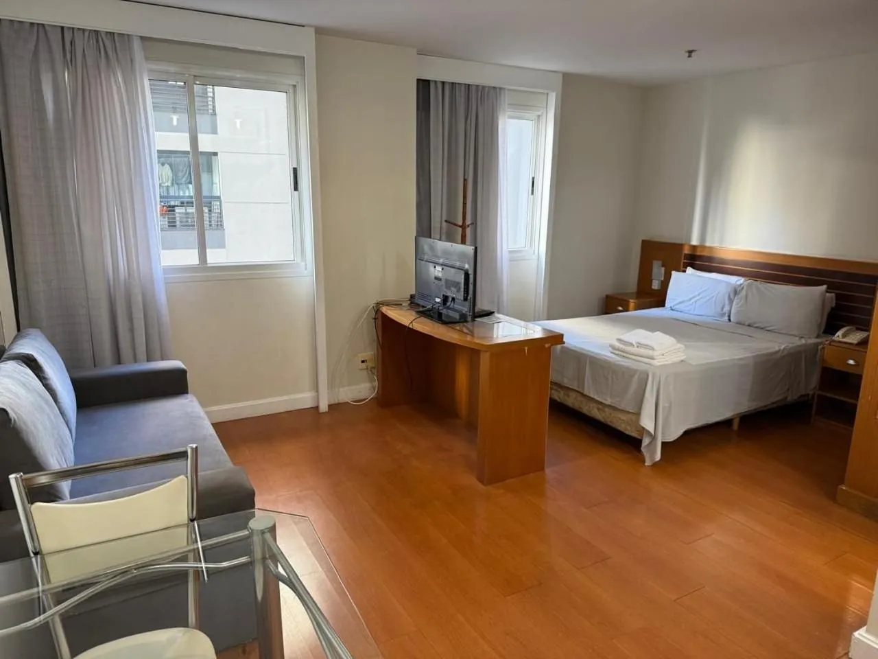 Bed in Elegant Flat Paulista Alameda Campinas Garagem , Pool, Ar Cod,