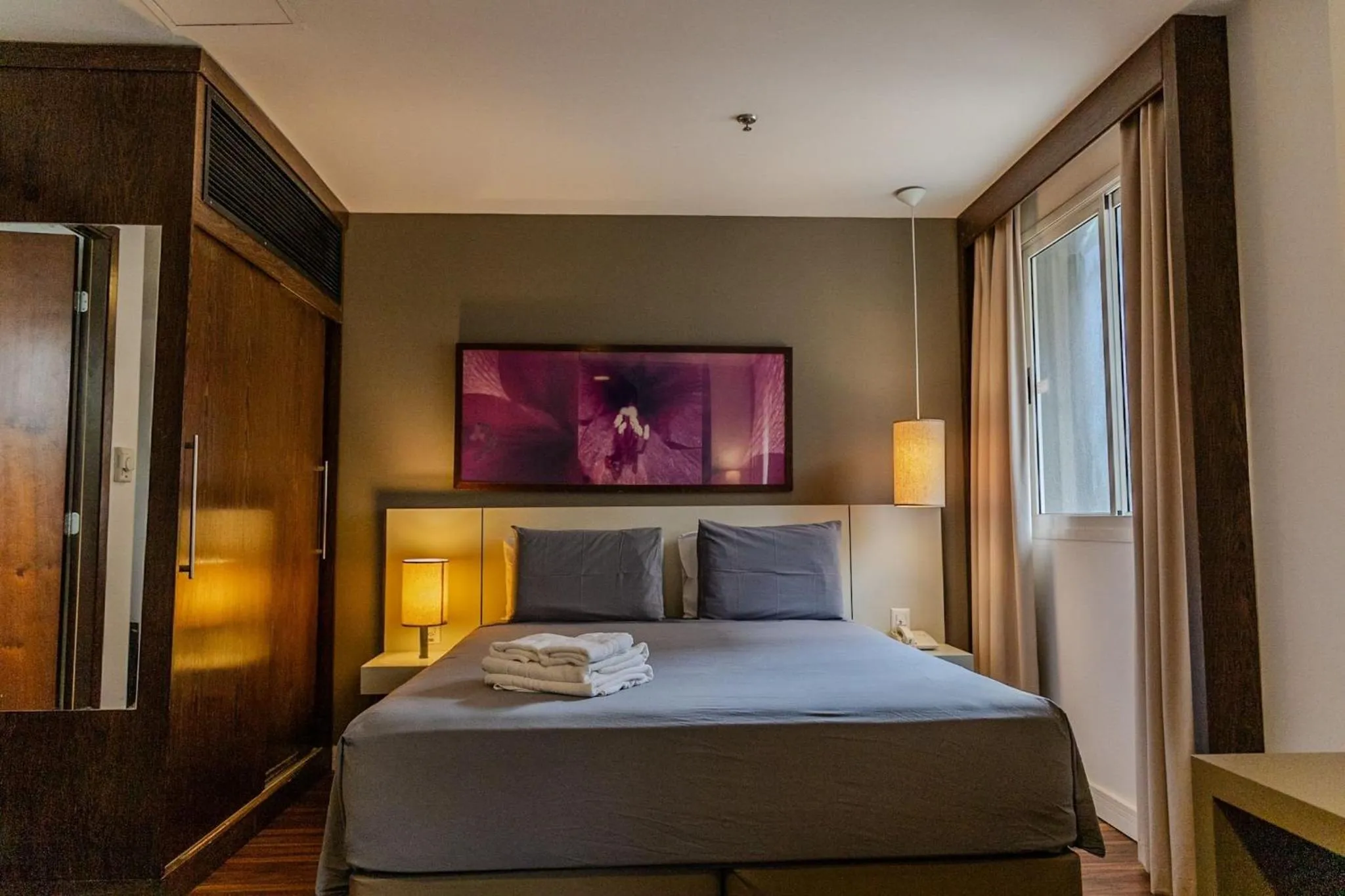 Bed in Elegant Flat Paulista Alameda Campinas Garagem , Pool, Ar Cod,