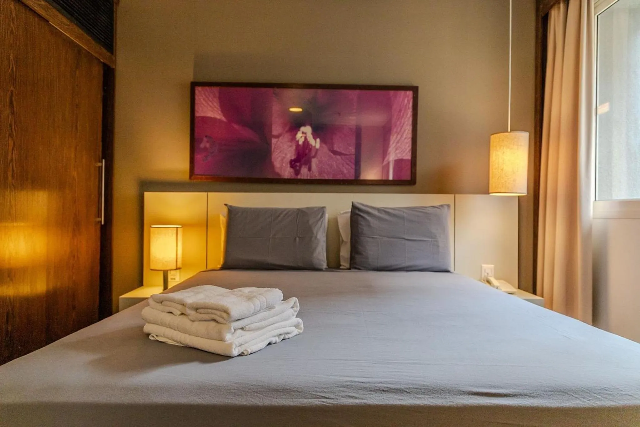 Bed in Elegant Flat Paulista Alameda Campinas Garagem , Pool, Ar Cod,