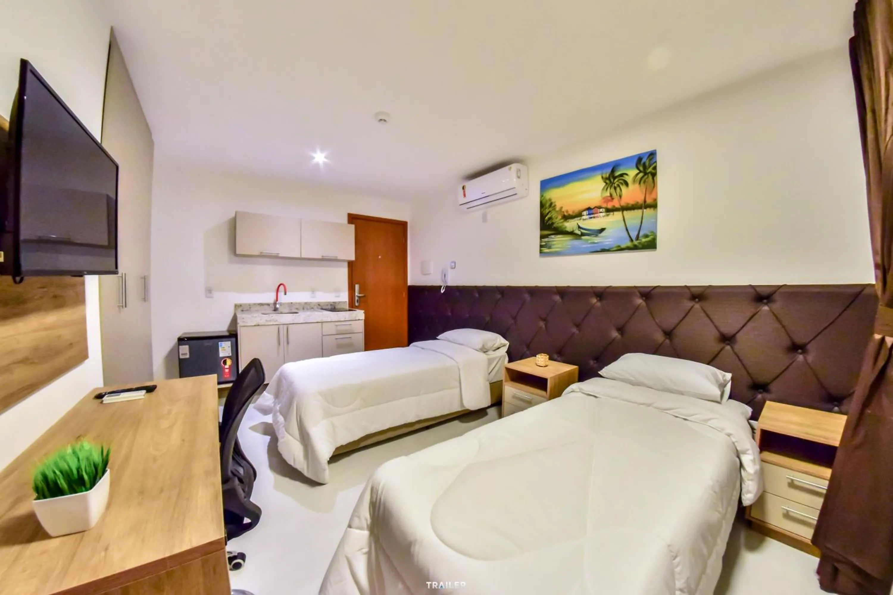 Bed in Hotel Aracaju Suites