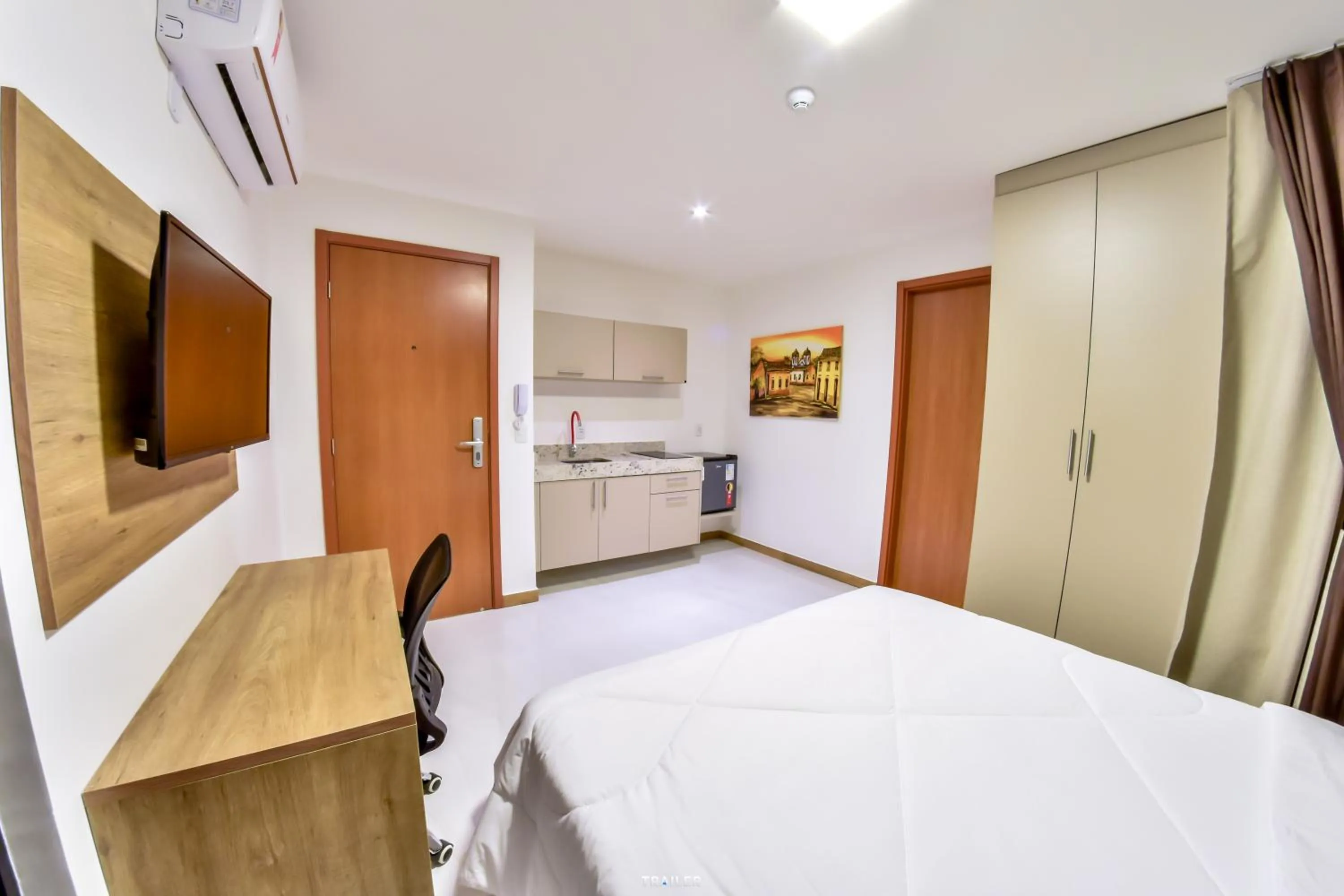 Bed in Hotel Aracaju Suites