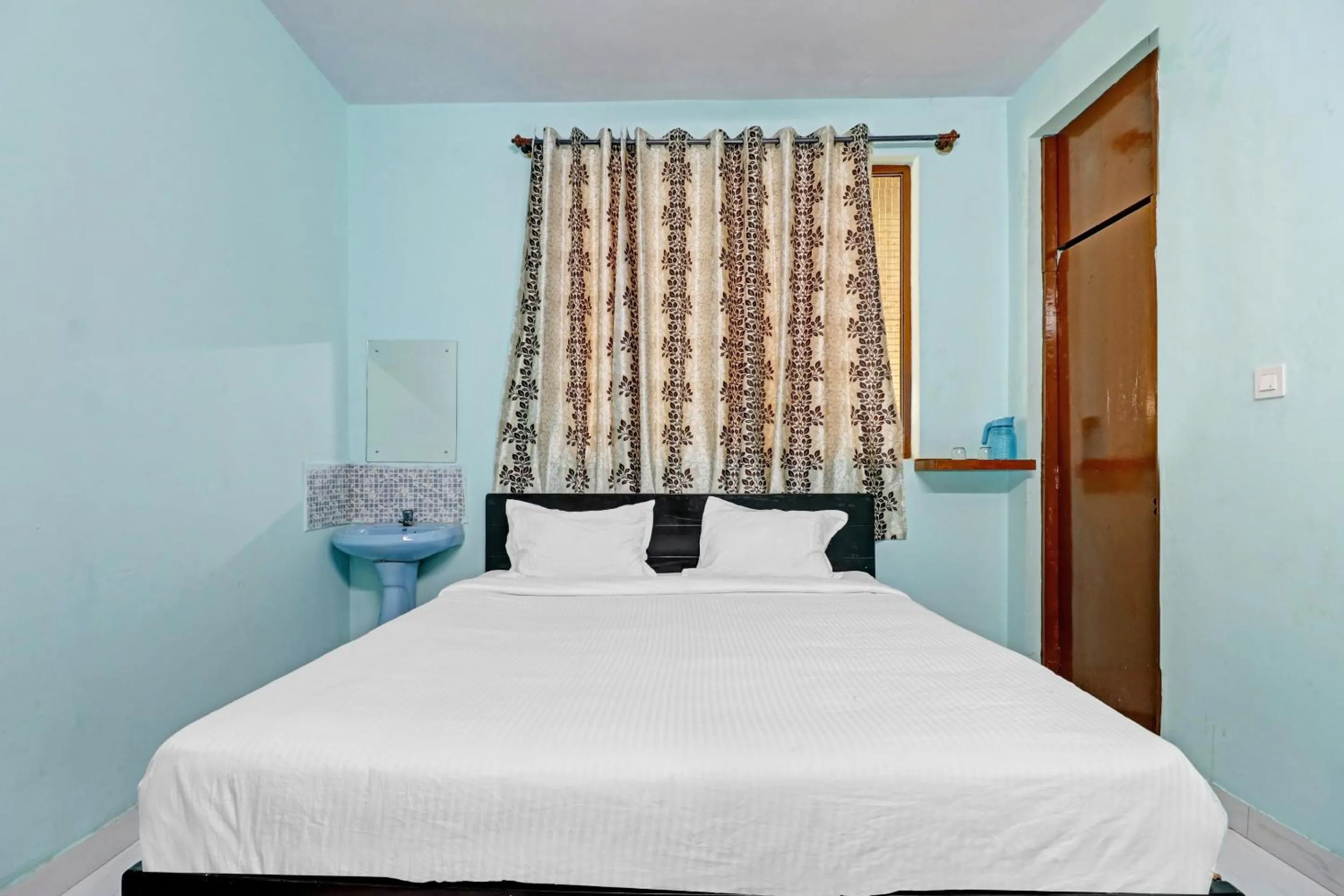 Bedroom, Bed in Hotel O Green Residency K Narayanapura Cross Bus Stop