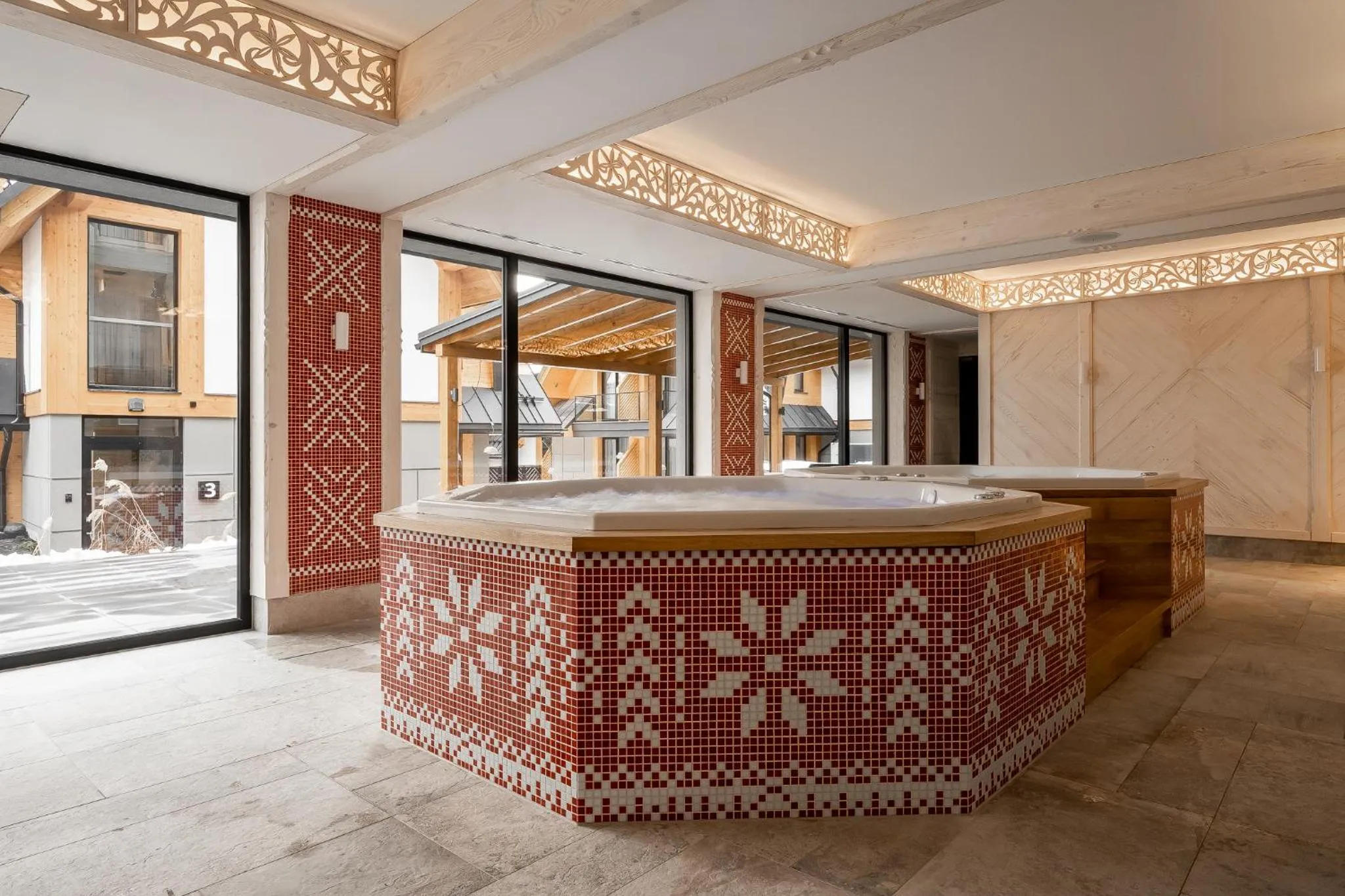 Hot Tub in Apartamenty Aries Residence Bukowina