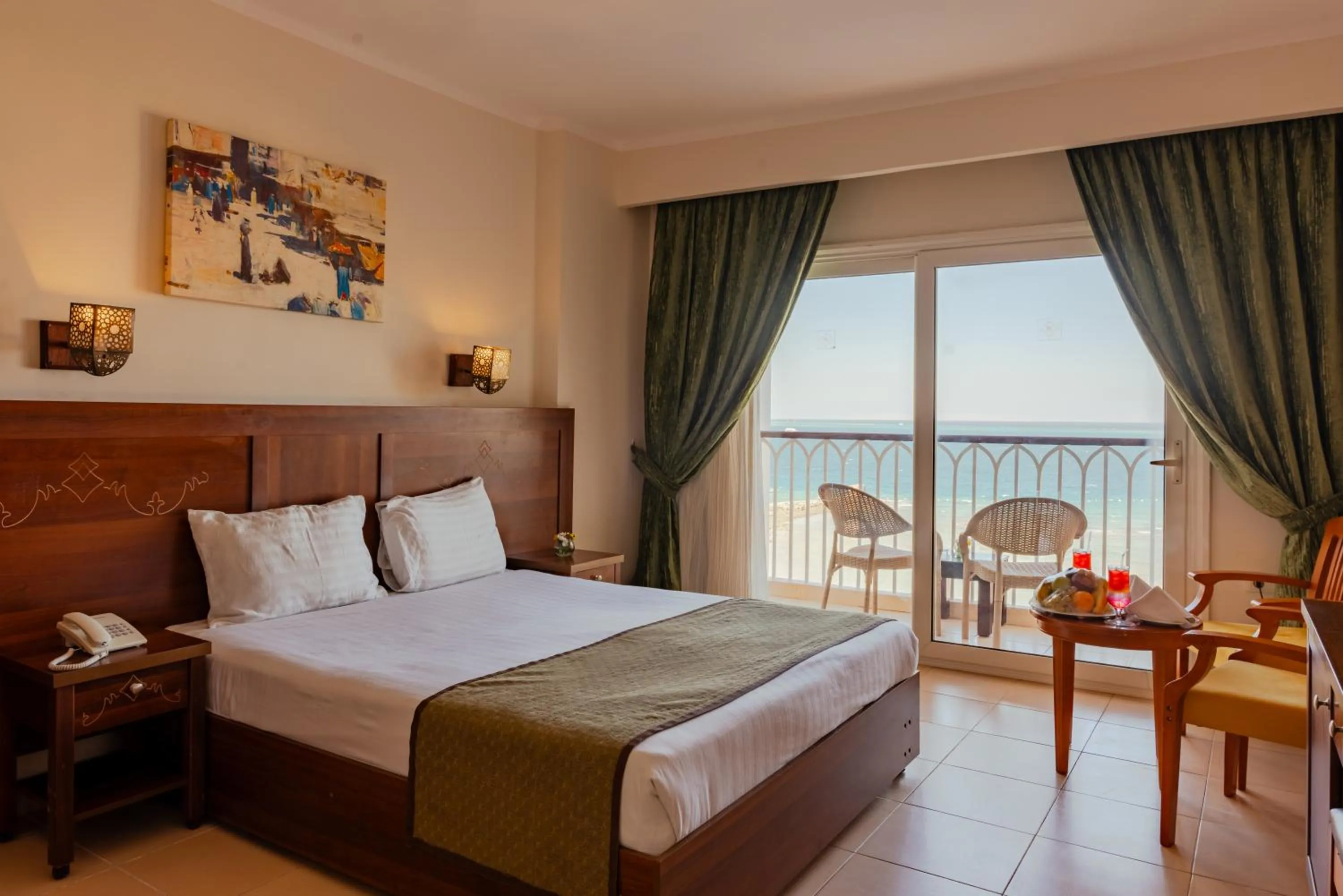 Bed in Royal Star Beach Resort