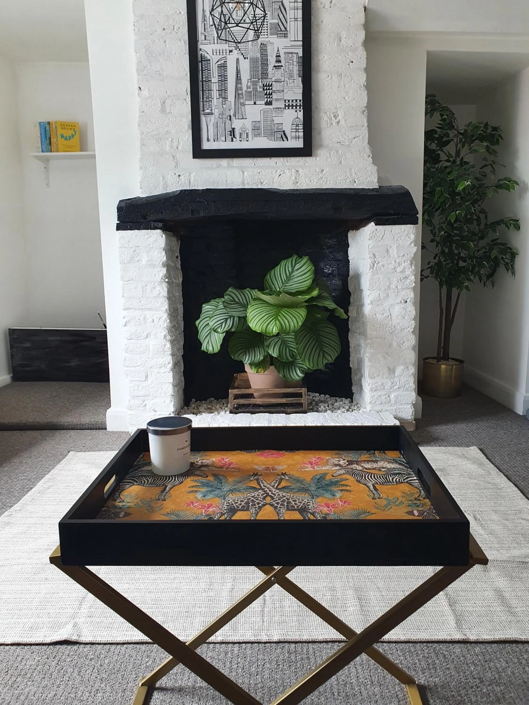 Living room in Grade I listed luxury apartment in Hertfordshire