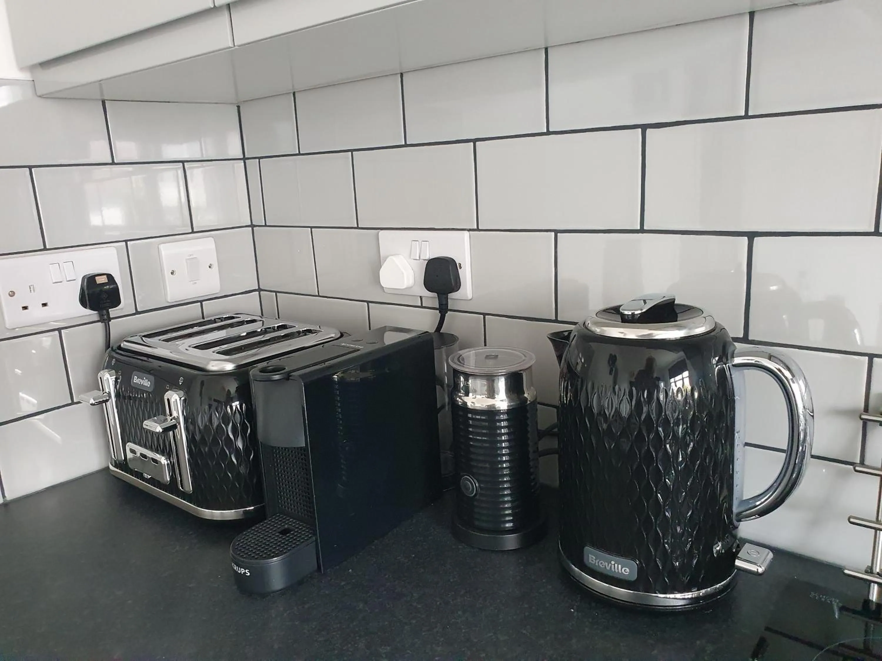 Kitchen or kitchenette in Grade I listed luxury apartment in Hertfordshire