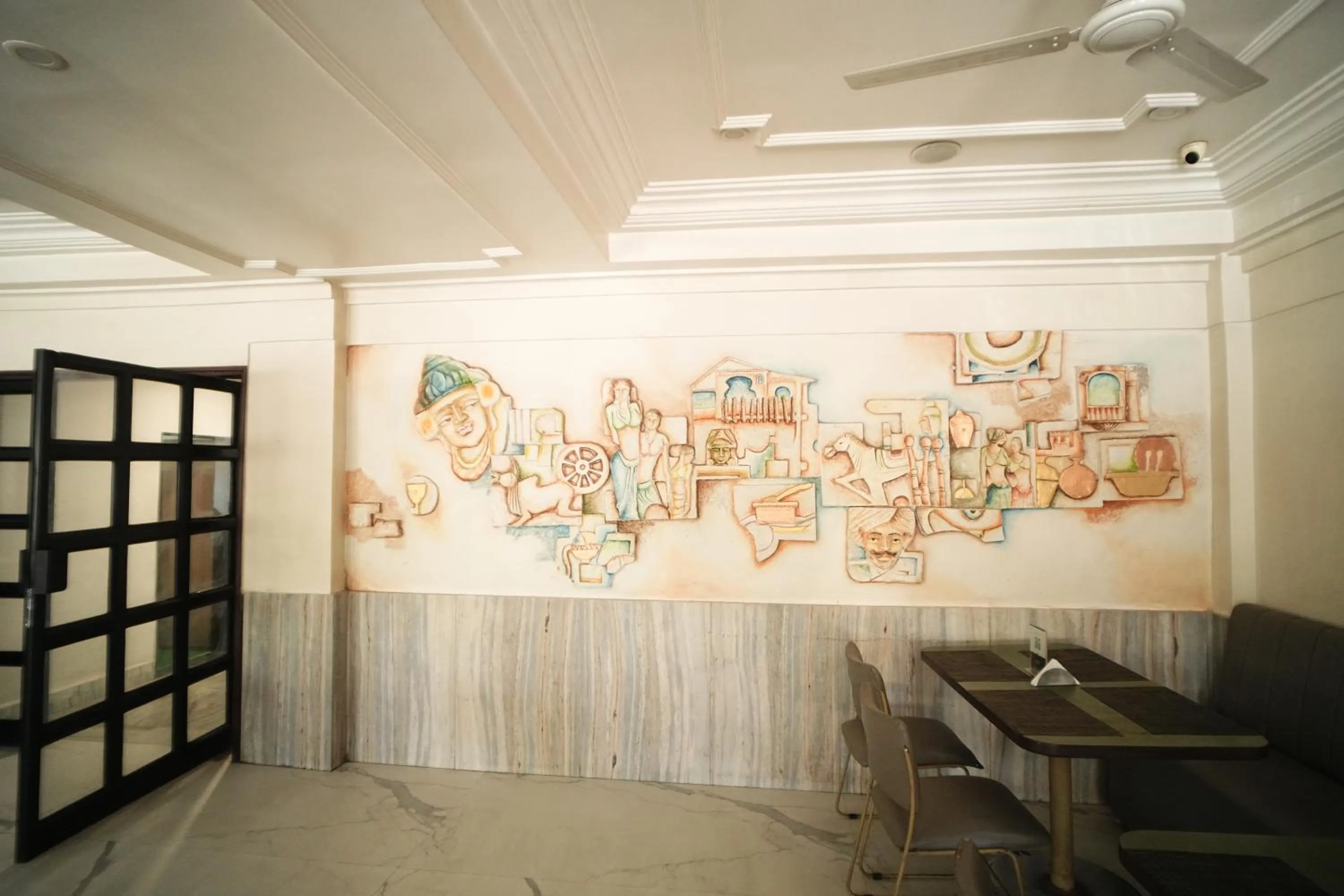 Seating area in Hotel Kartiki