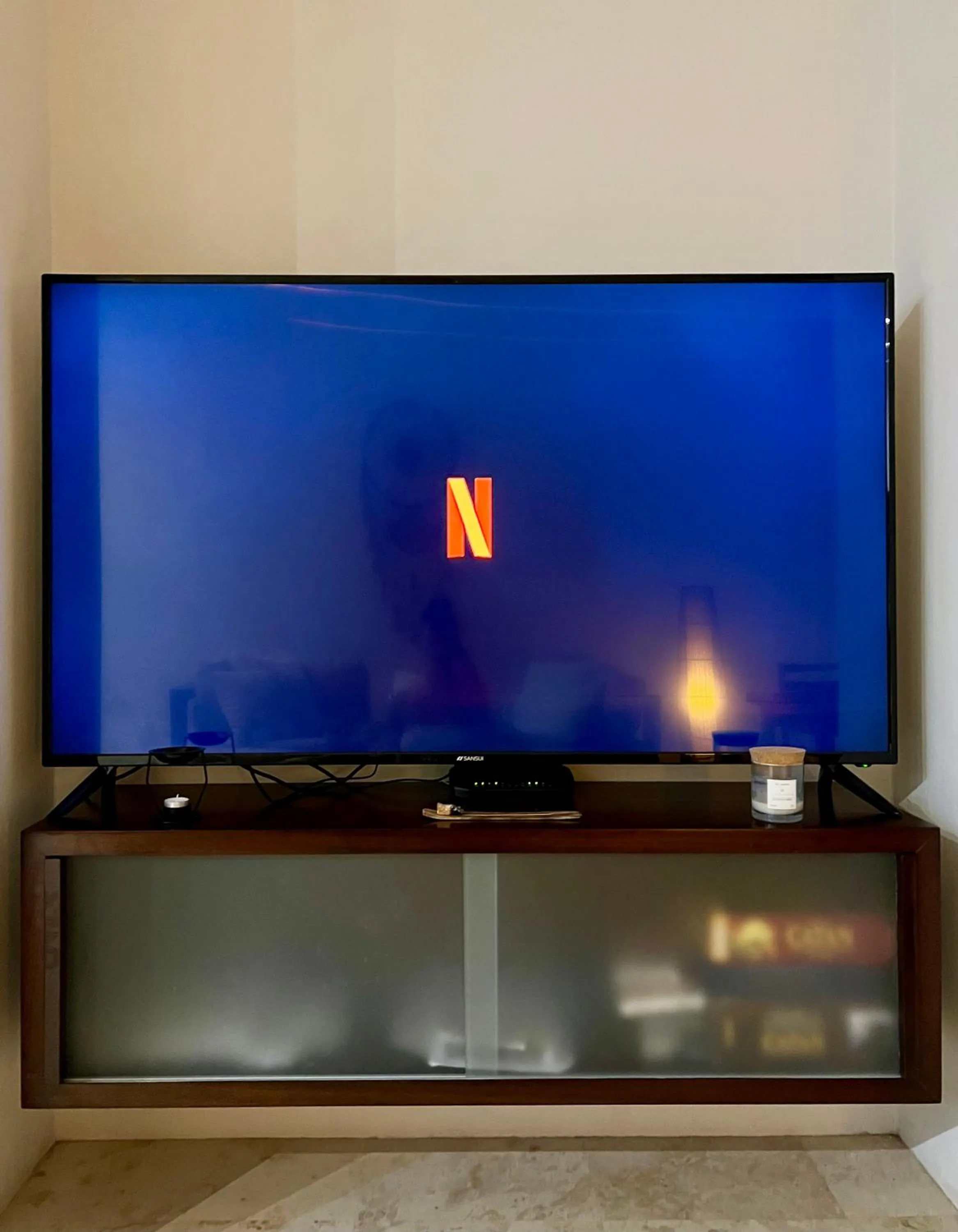 TV and multimedia in Amazing Luxury Penthouse with sunset,sunrise view, private Jacuzzi and rooftop pool