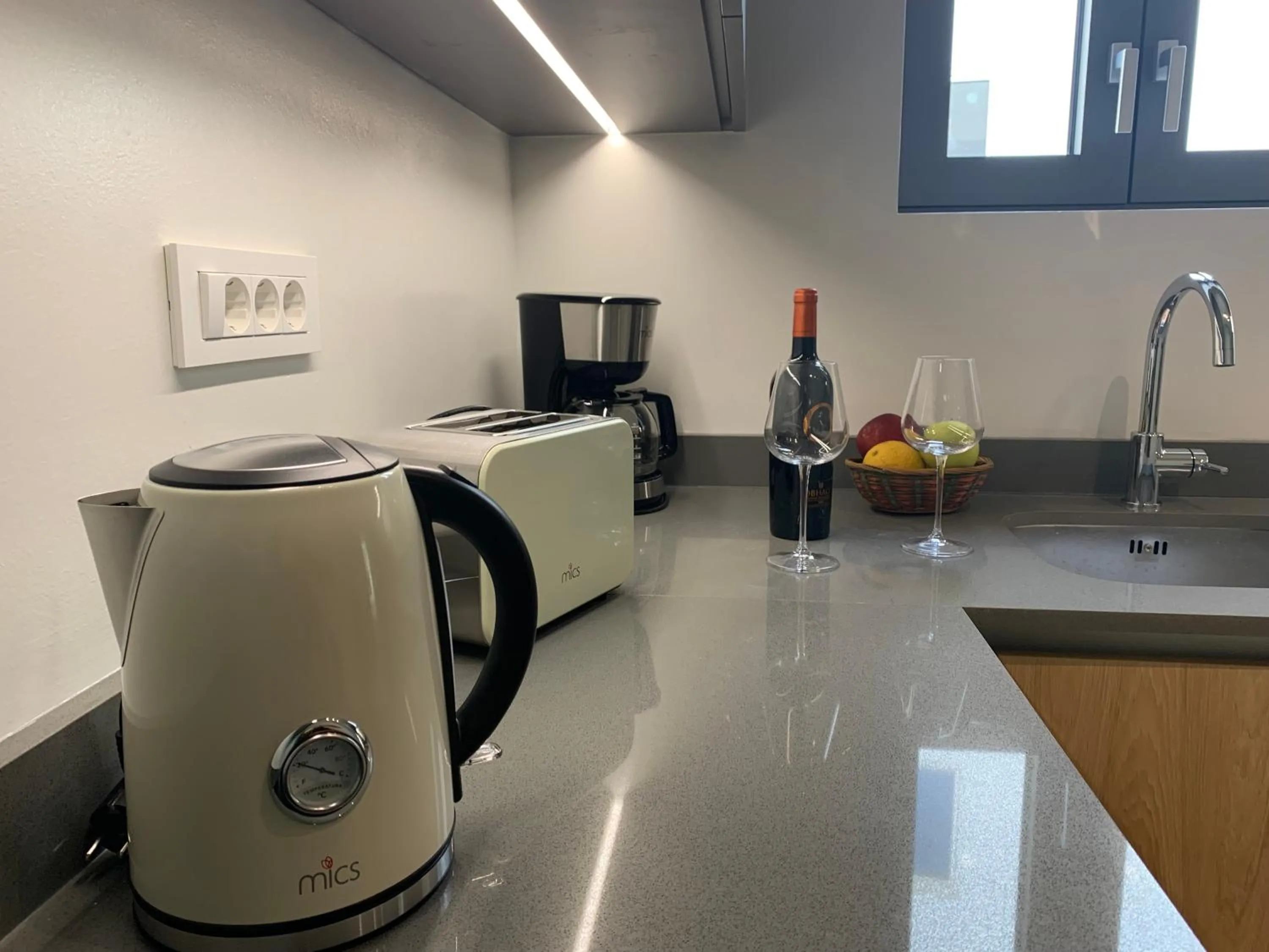 Kitchen or kitchenette in Celine Luxury Apartments & Suites