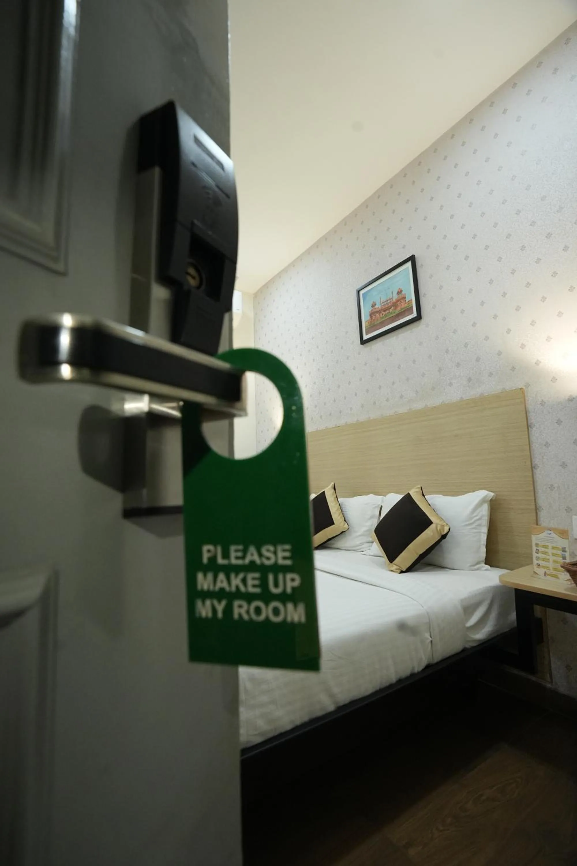 View (from property/room), Bed in Grace Residency Chennai Airport