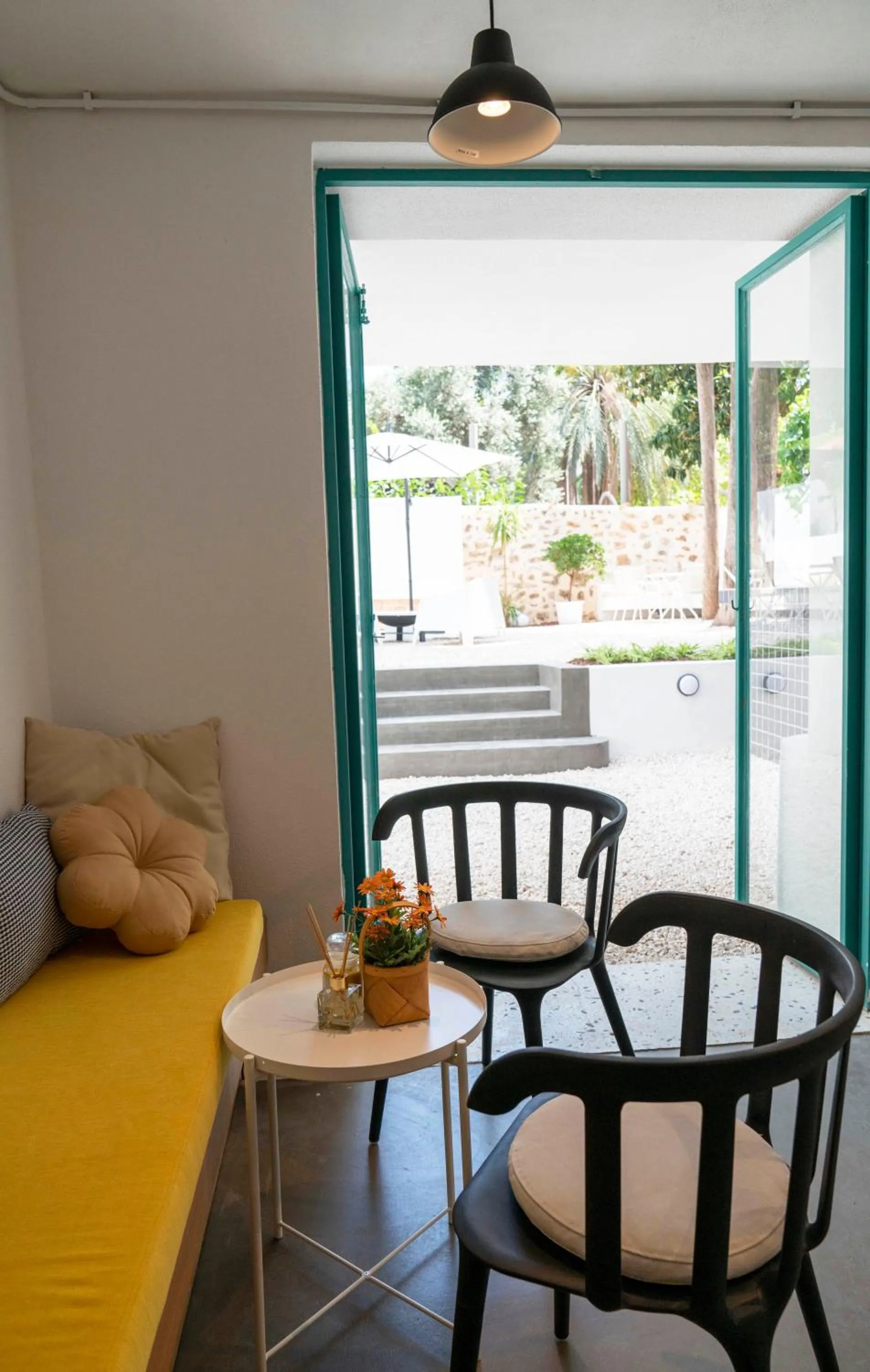 Seating area in BE BOLD HOSTEL