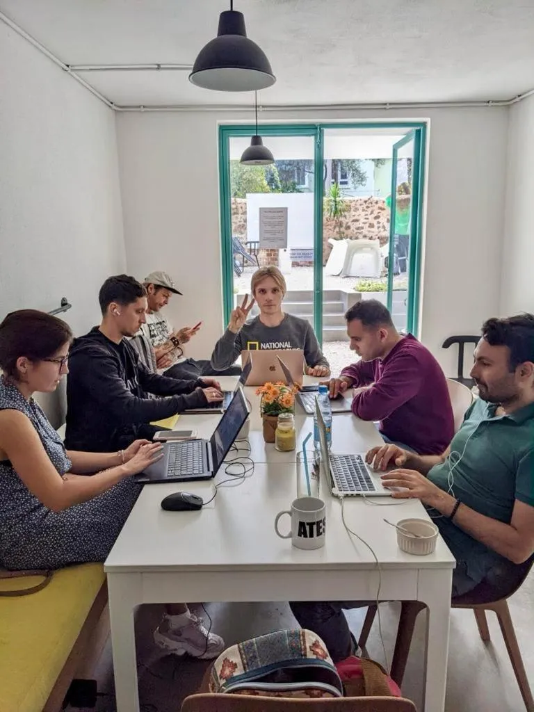 Seating area in BE BOLD HOSTEL