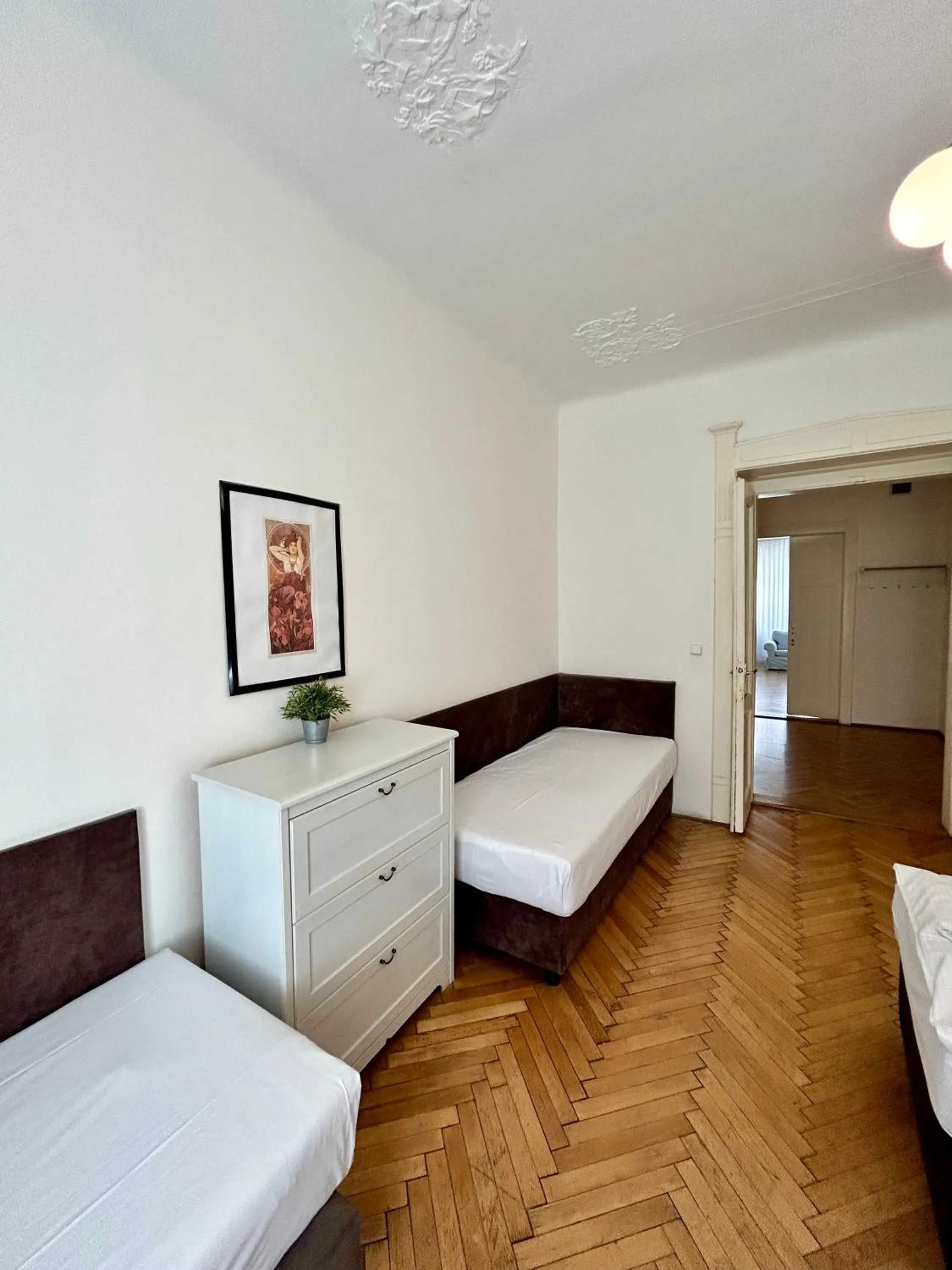 Bed in Prague Central Exclusive Apartments