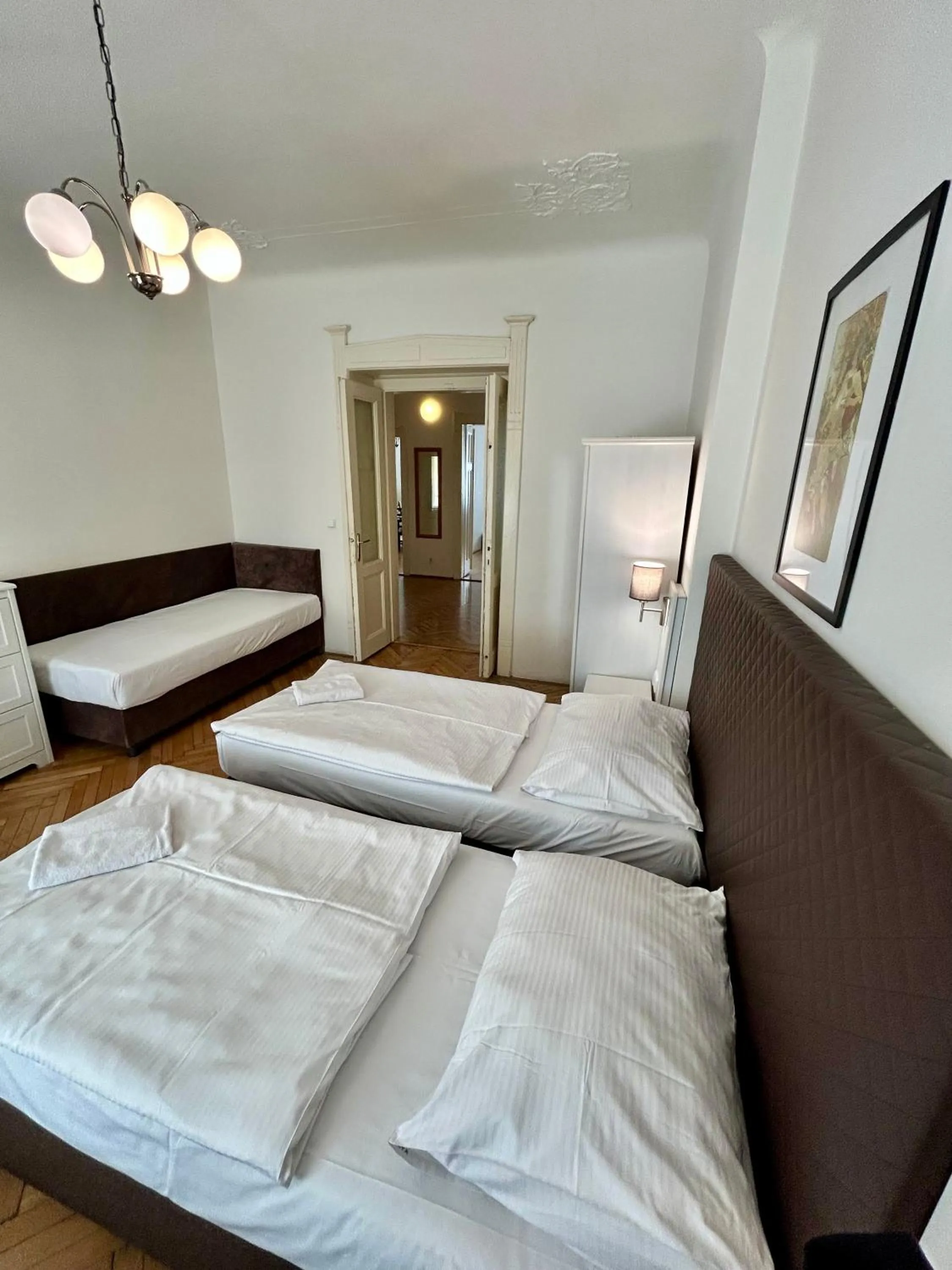 Bed in Prague Central Exclusive Apartments