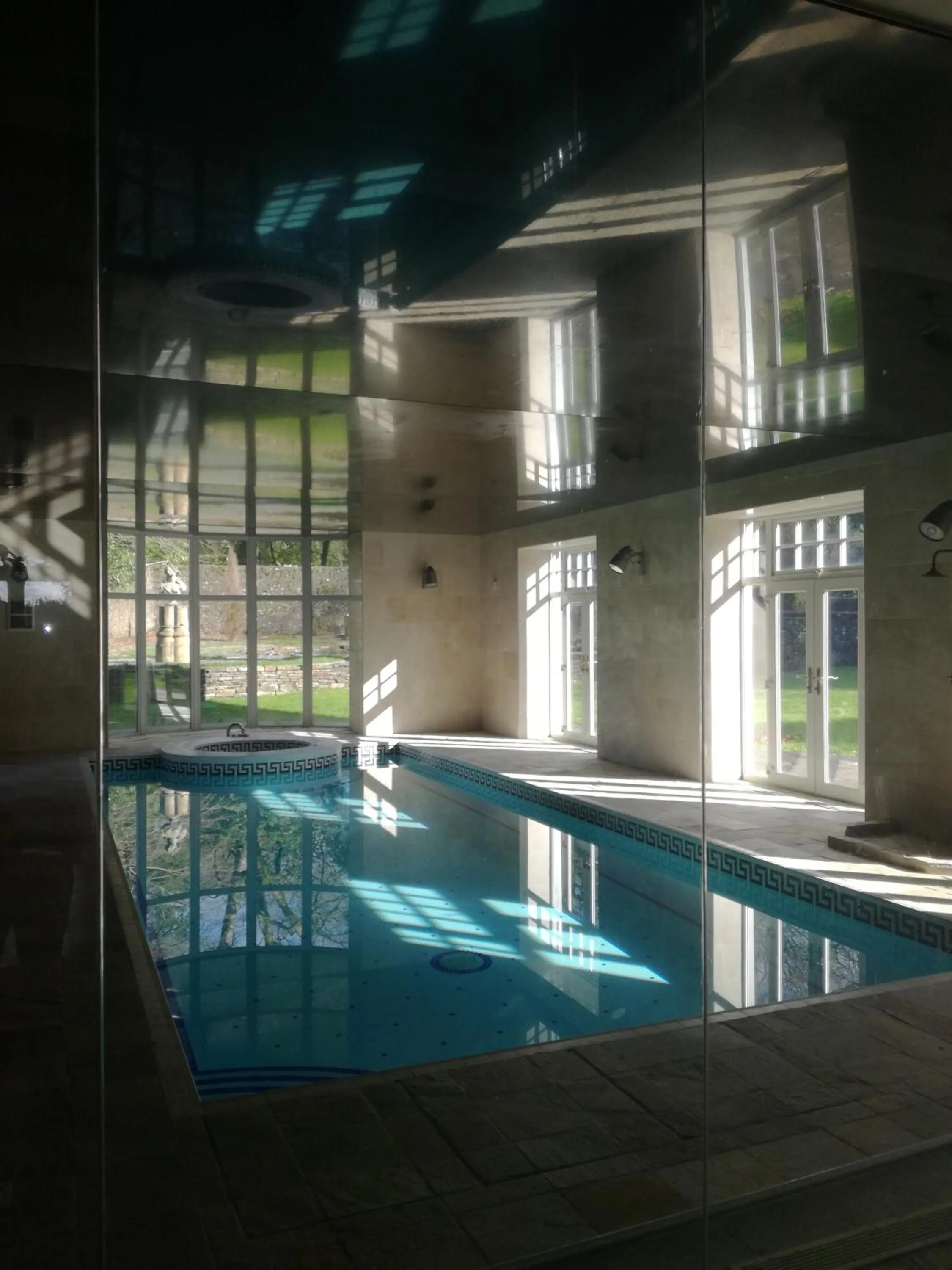 Swimming pool in Swansea Valley Holiday Cottages