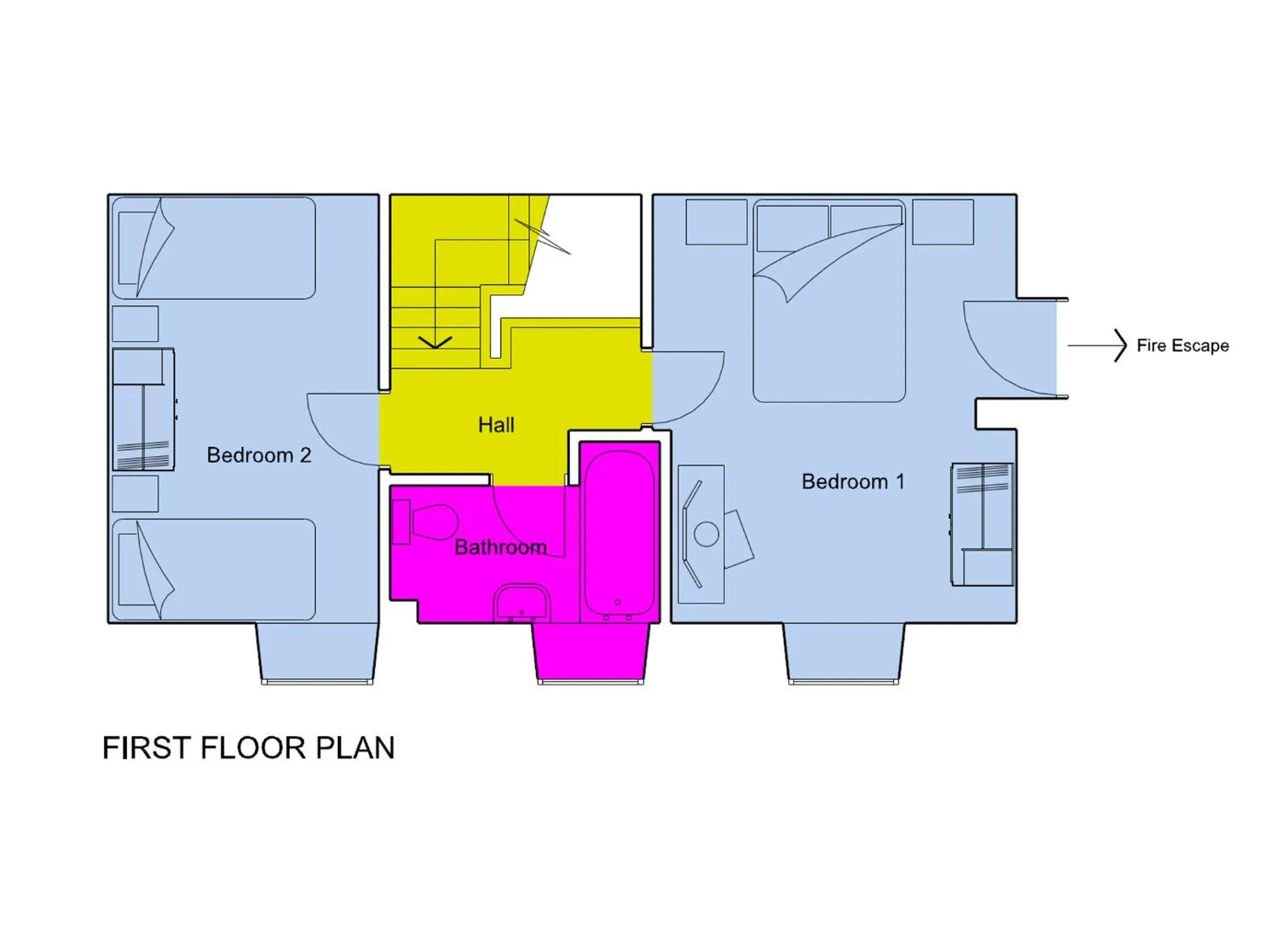Floor plan in Swansea Valley Holiday Cottages