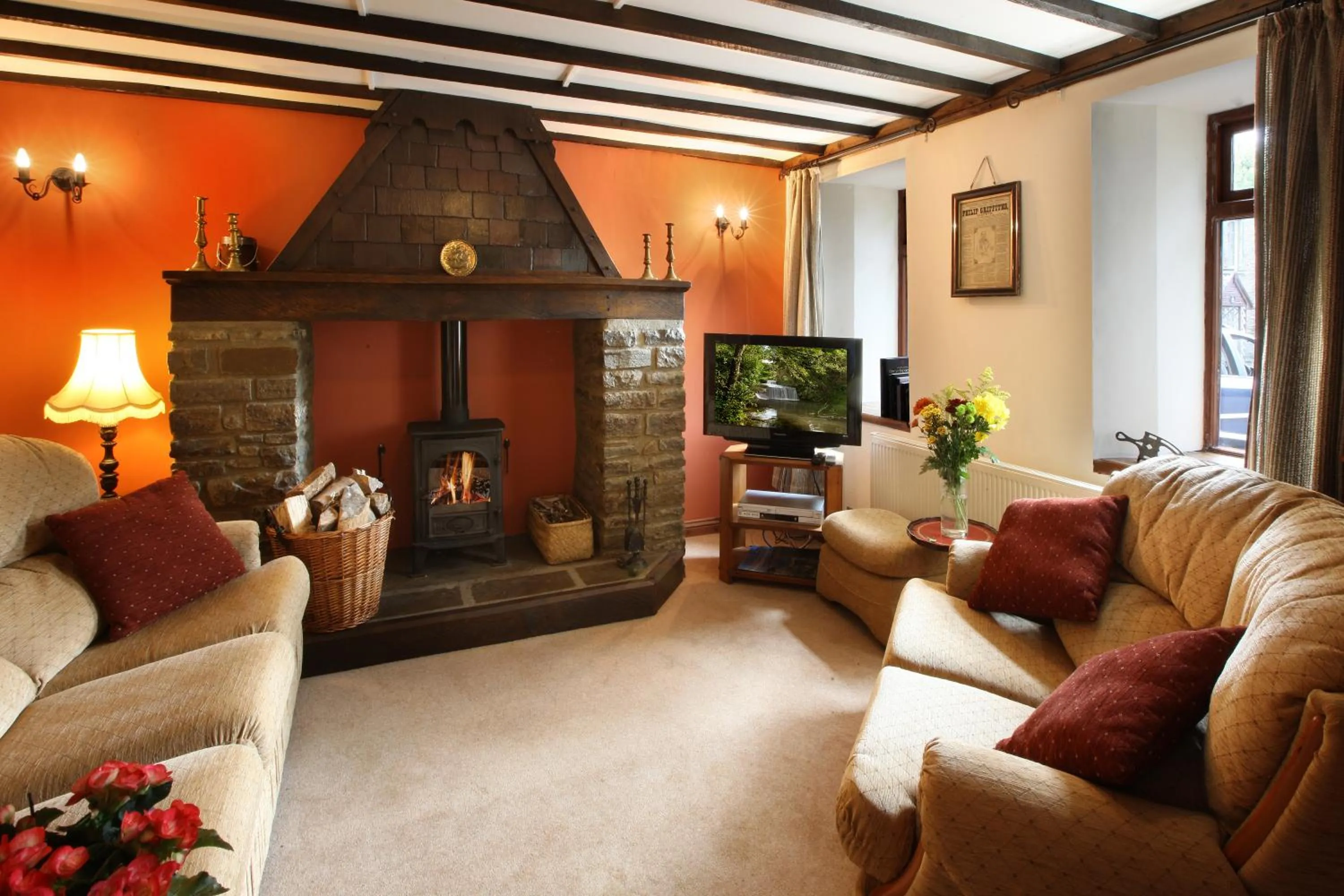 Living room in Swansea Valley Holiday Cottages