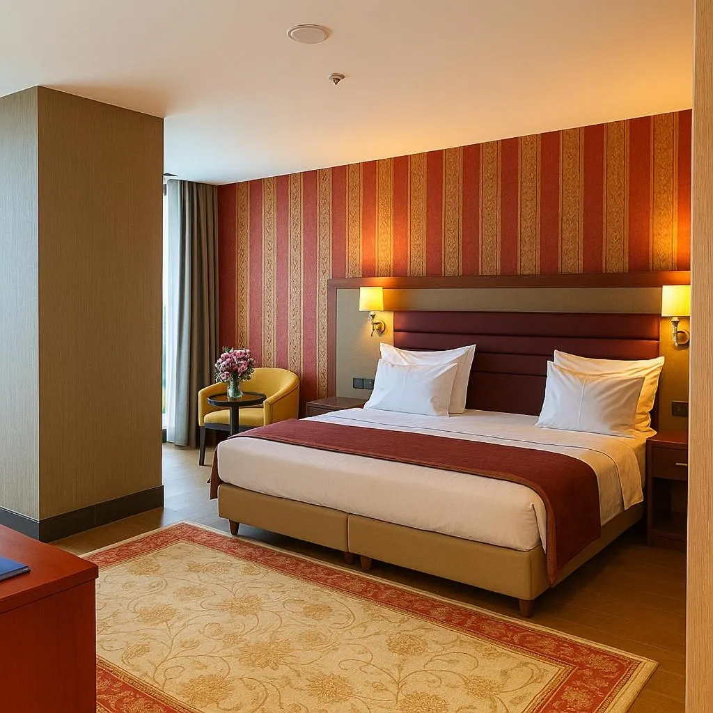 Bed in Taksim Gonen Hotel