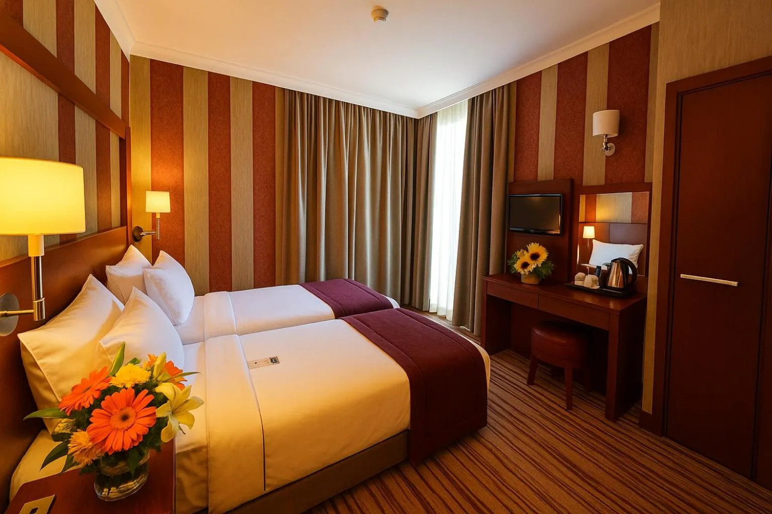 Bed in Taksim Gonen Hotel