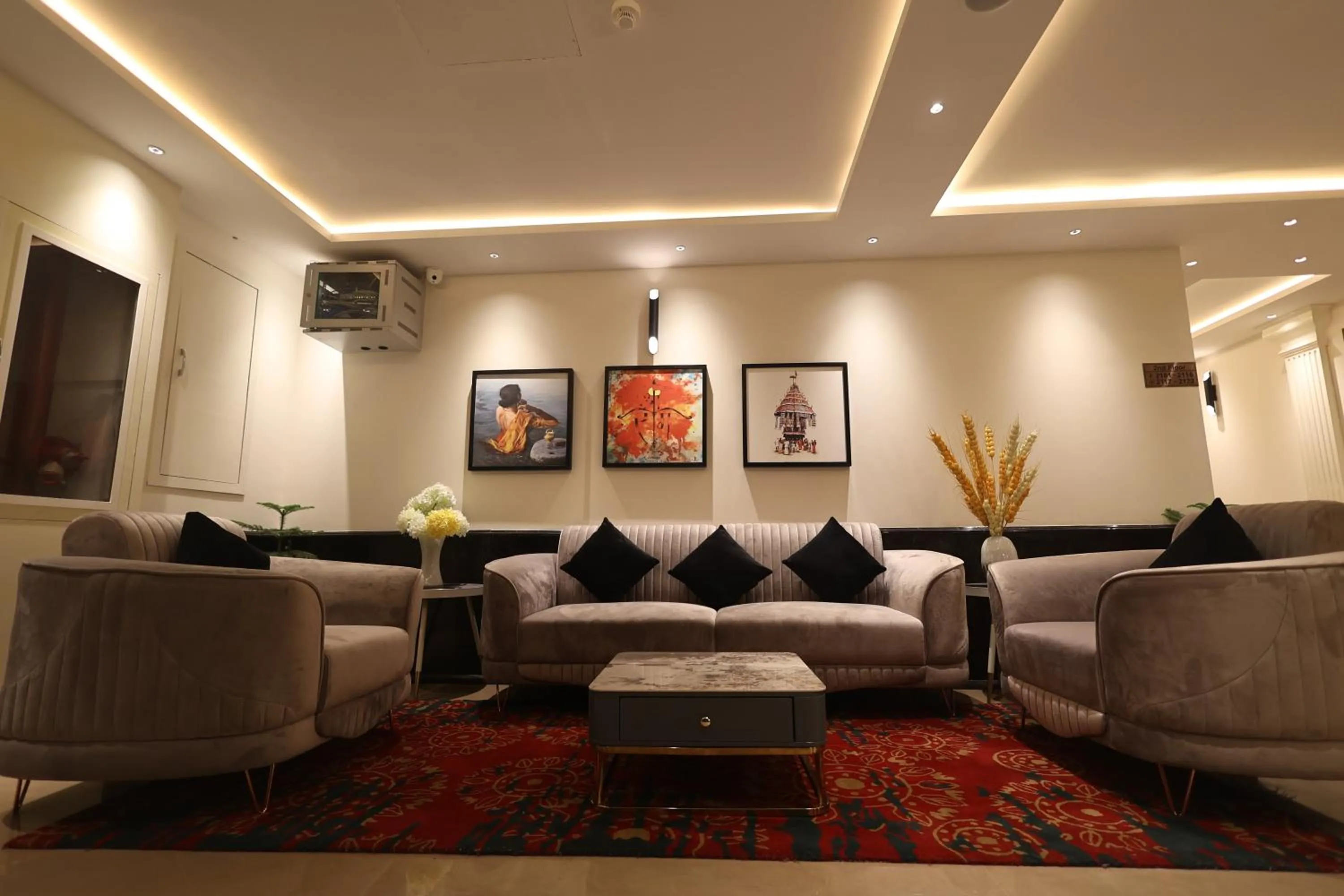 Seating area in The Ramayana Hotel, Ayodhya