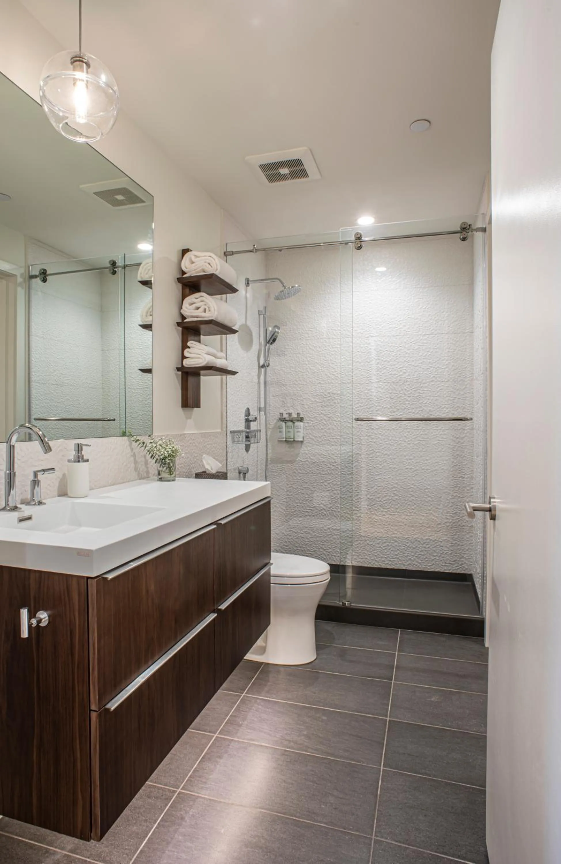 Toilet in Elevation Lofts Hotel