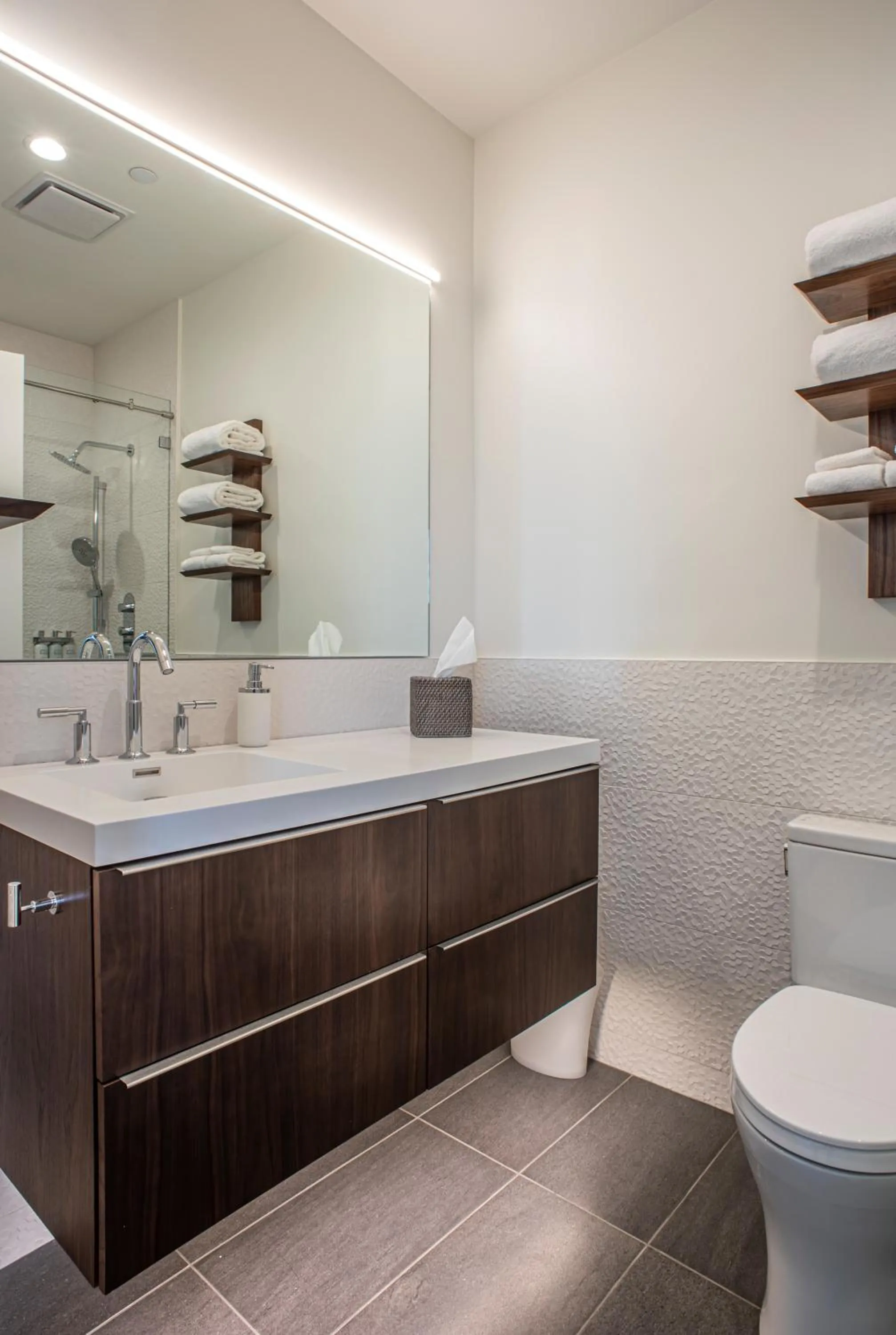 Toilet in Elevation Lofts Hotel